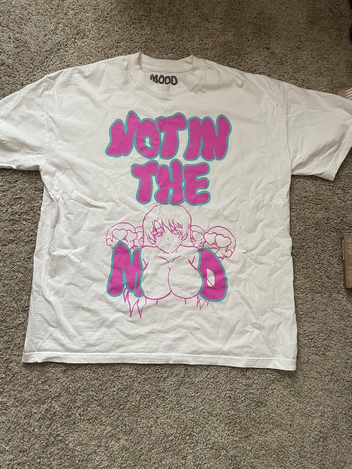 image of Mood Swings T Shirt in White, Men's (Size XL)