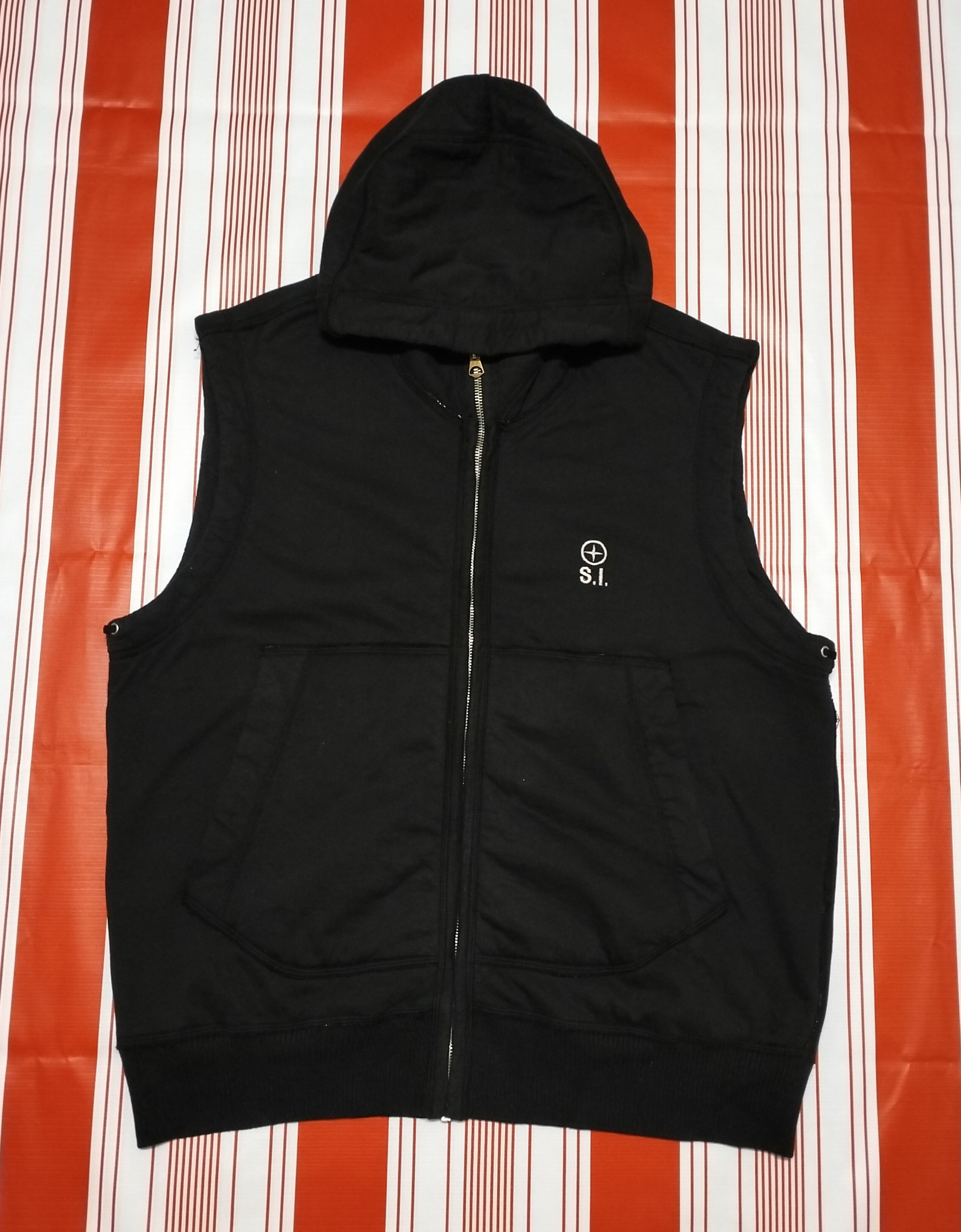 Vtg Stone Island Zip sleeveless hoodie
