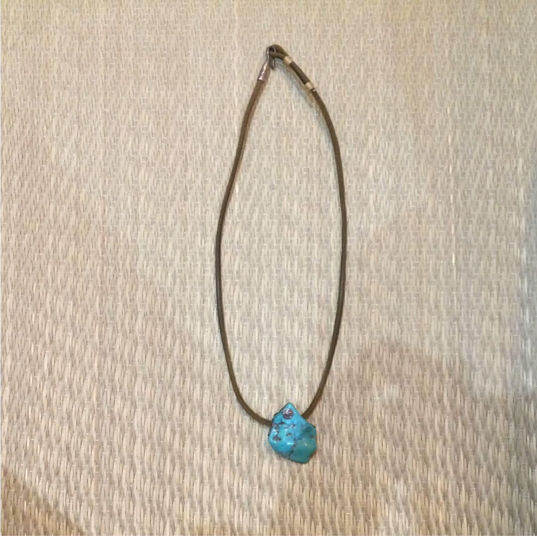 Kapital Turquoise Silver Leather Necklace Size ONE SIZE - 1 Thumbnail