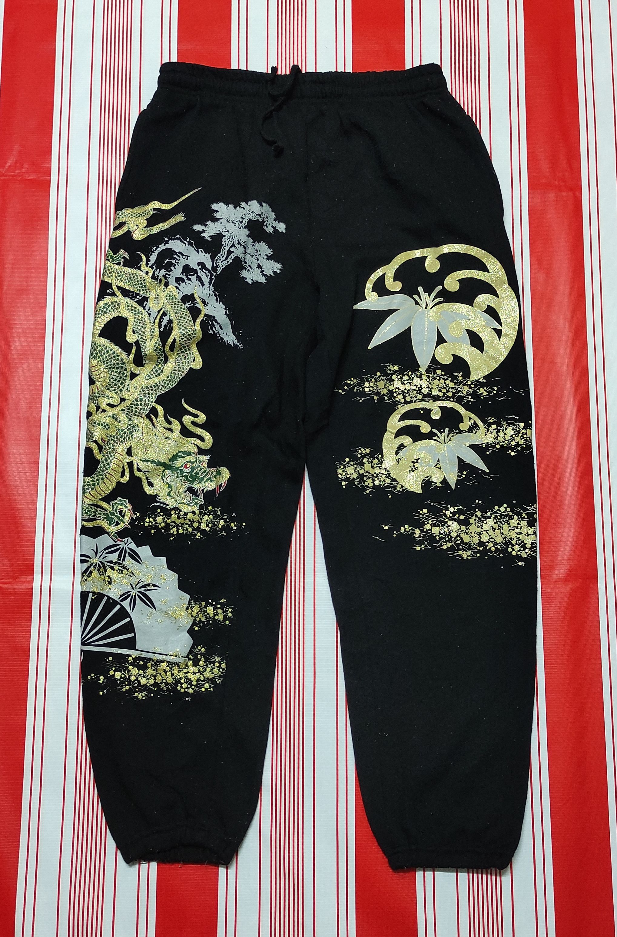 Japanese Brand × Vintage Vtg Japanese brand Sukajan dragon Jogger Size US 30 / EU 46 - 1 Thumbnail