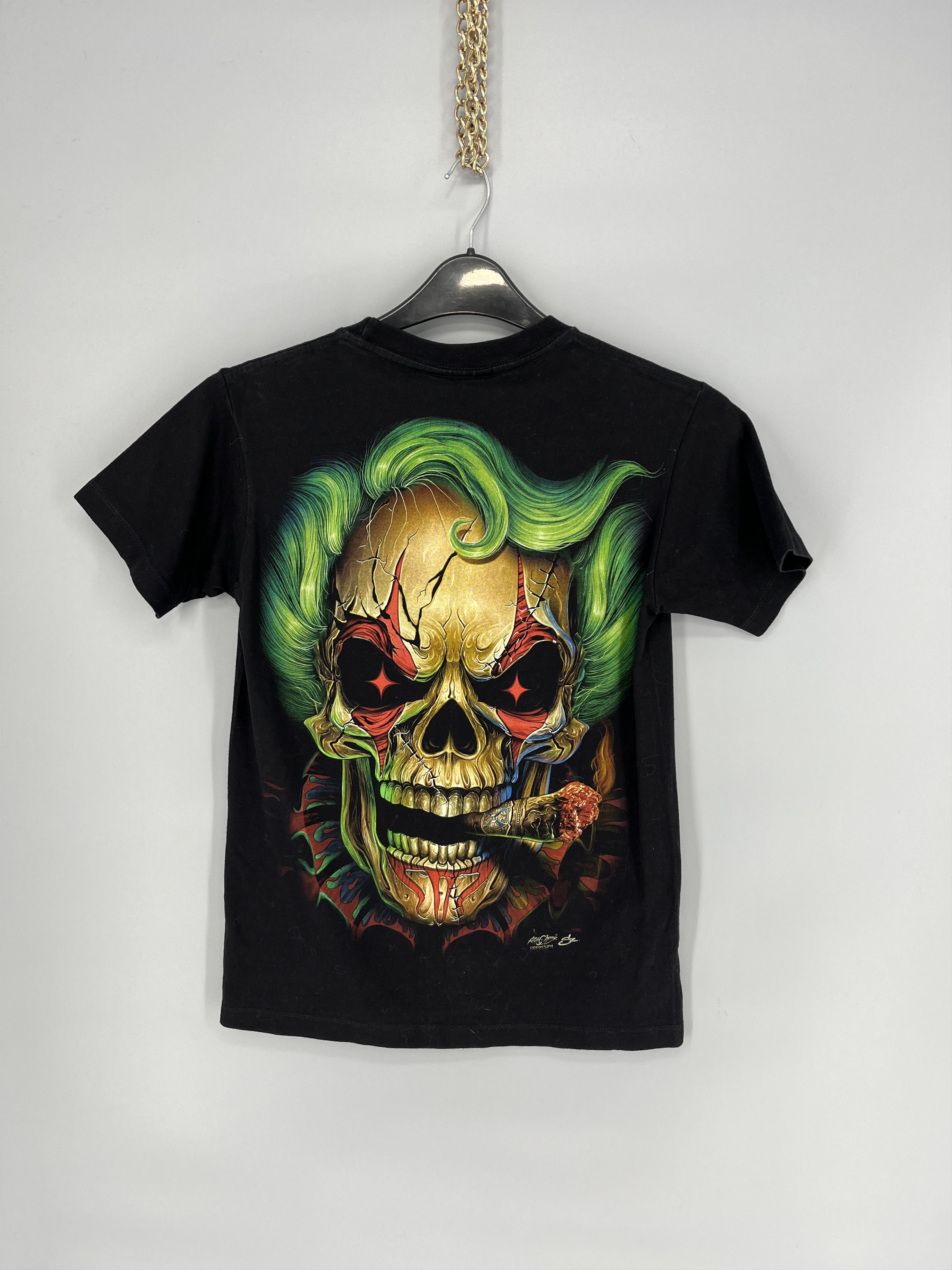 Vintage Tatto Motif Hourglass SCULL T-Shirt Biker Streetwear SKULL Size US S / EU 44-46 / 1 - 9 Thumbnail