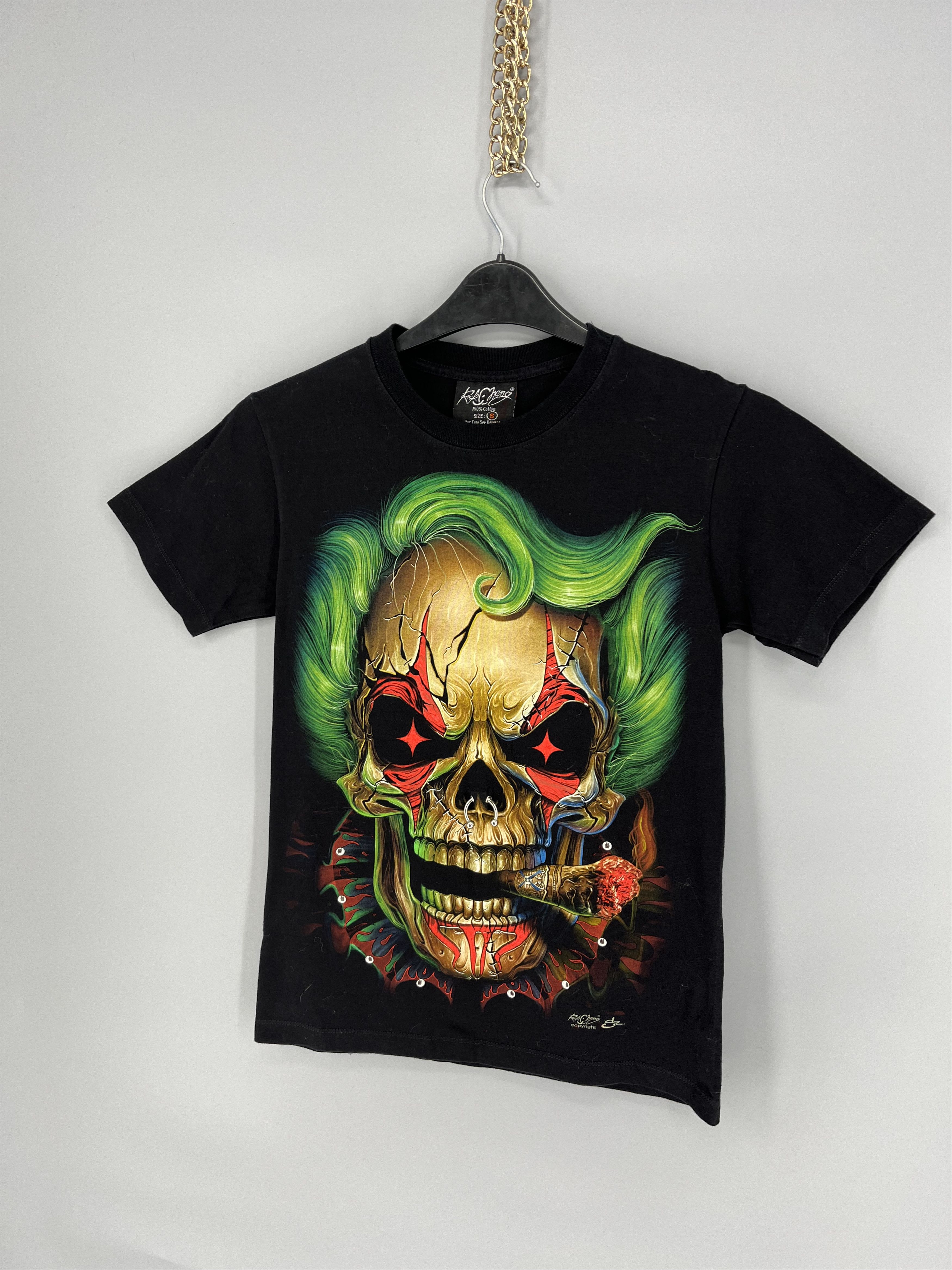 Vintage Tatto Motif Hourglass SCULL T-Shirt Biker Streetwear SKULL Size US S / EU 44-46 / 1 - 3 Thumbnail