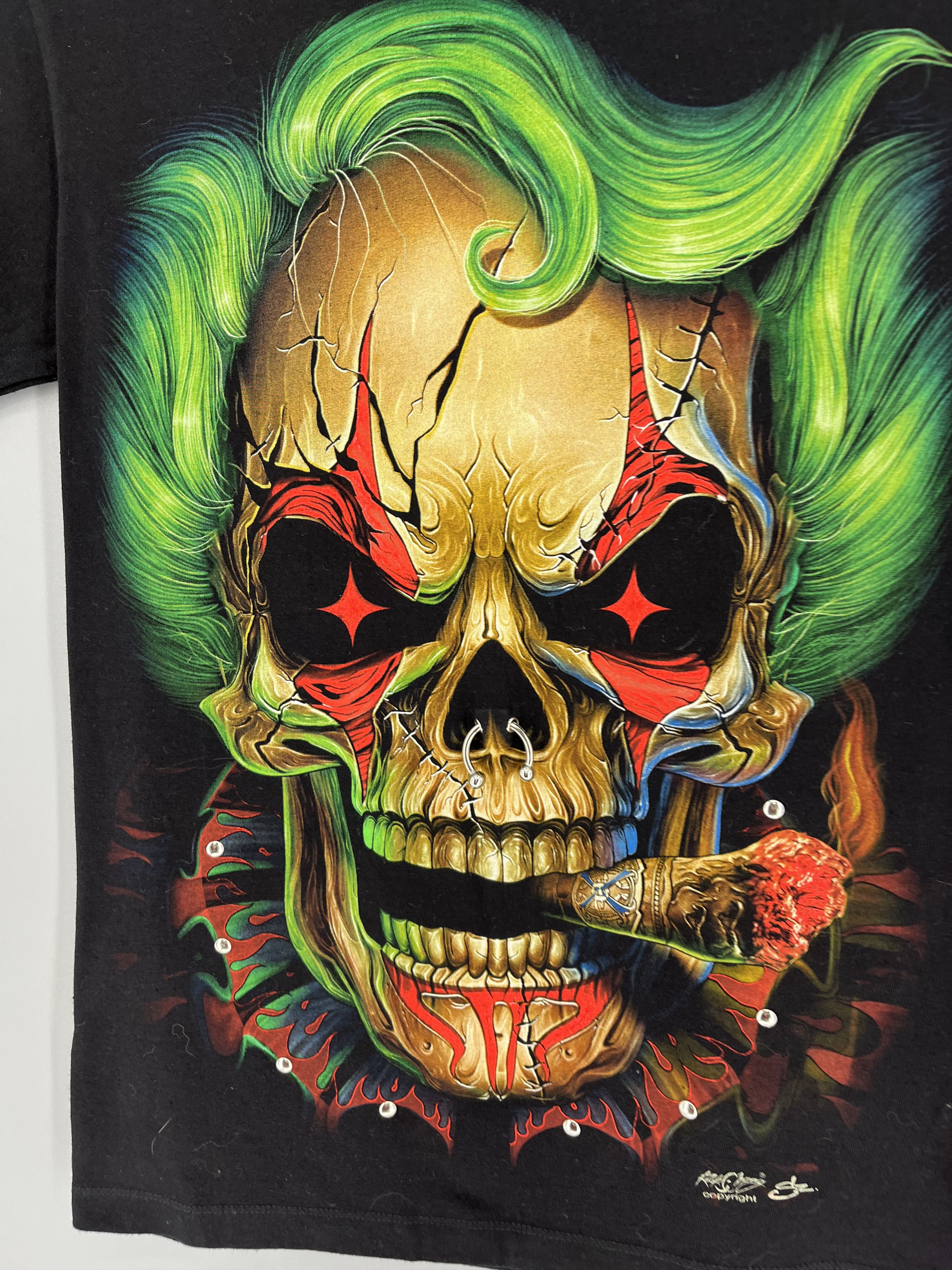 Vintage Tatto Motif Hourglass SCULL T-Shirt Biker Streetwear SKULL Size US S / EU 44-46 / 1 - 5 Thumbnail
