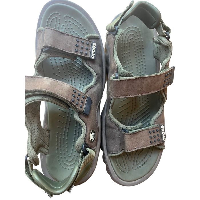 mens swiftwater leather crocs