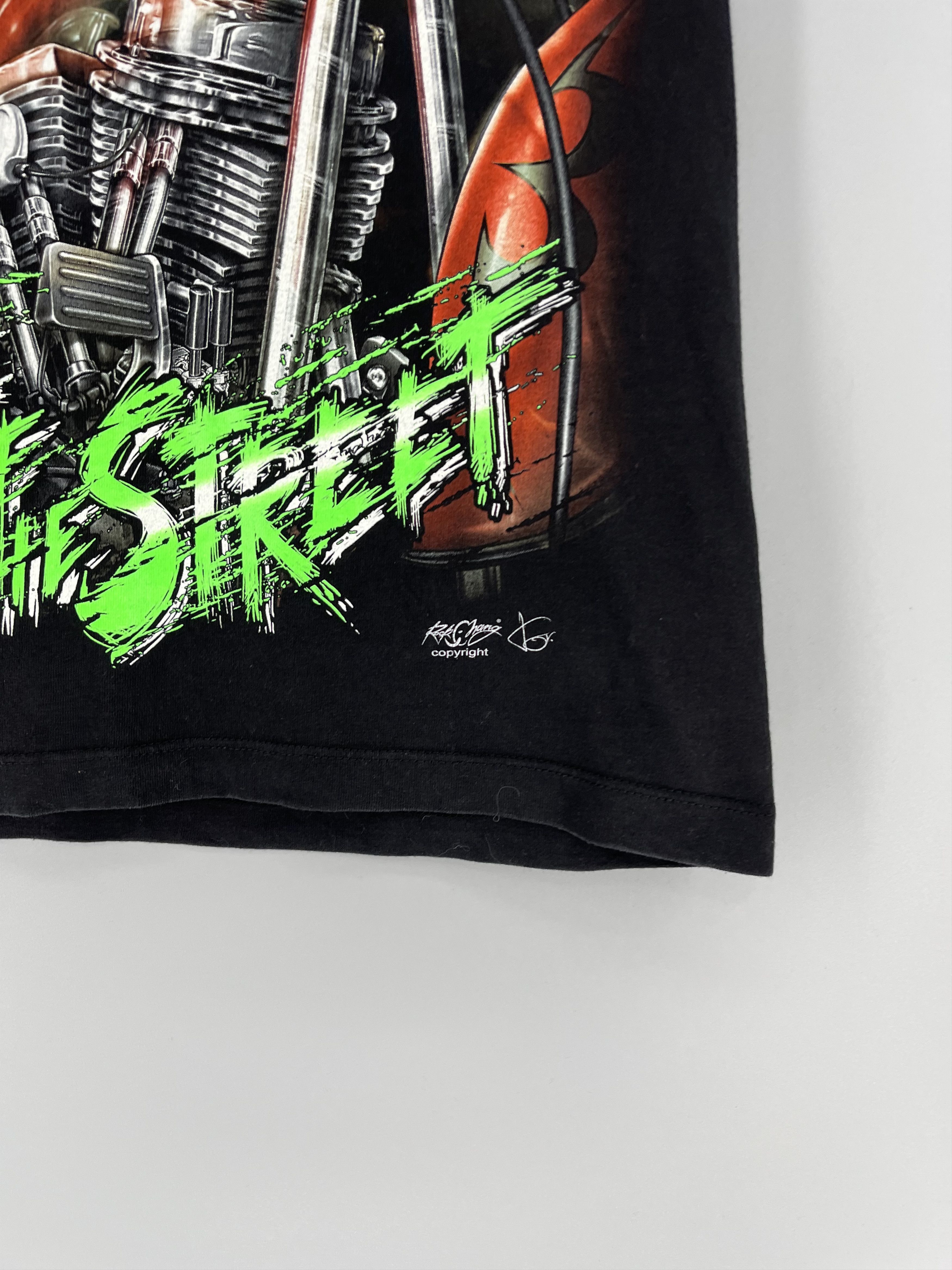 Band Tees tatto motif Hourglass SCULL T-Shirt biker streetwear SKULL Size US S / EU 44-46 / 1 - 6 Thumbnail
