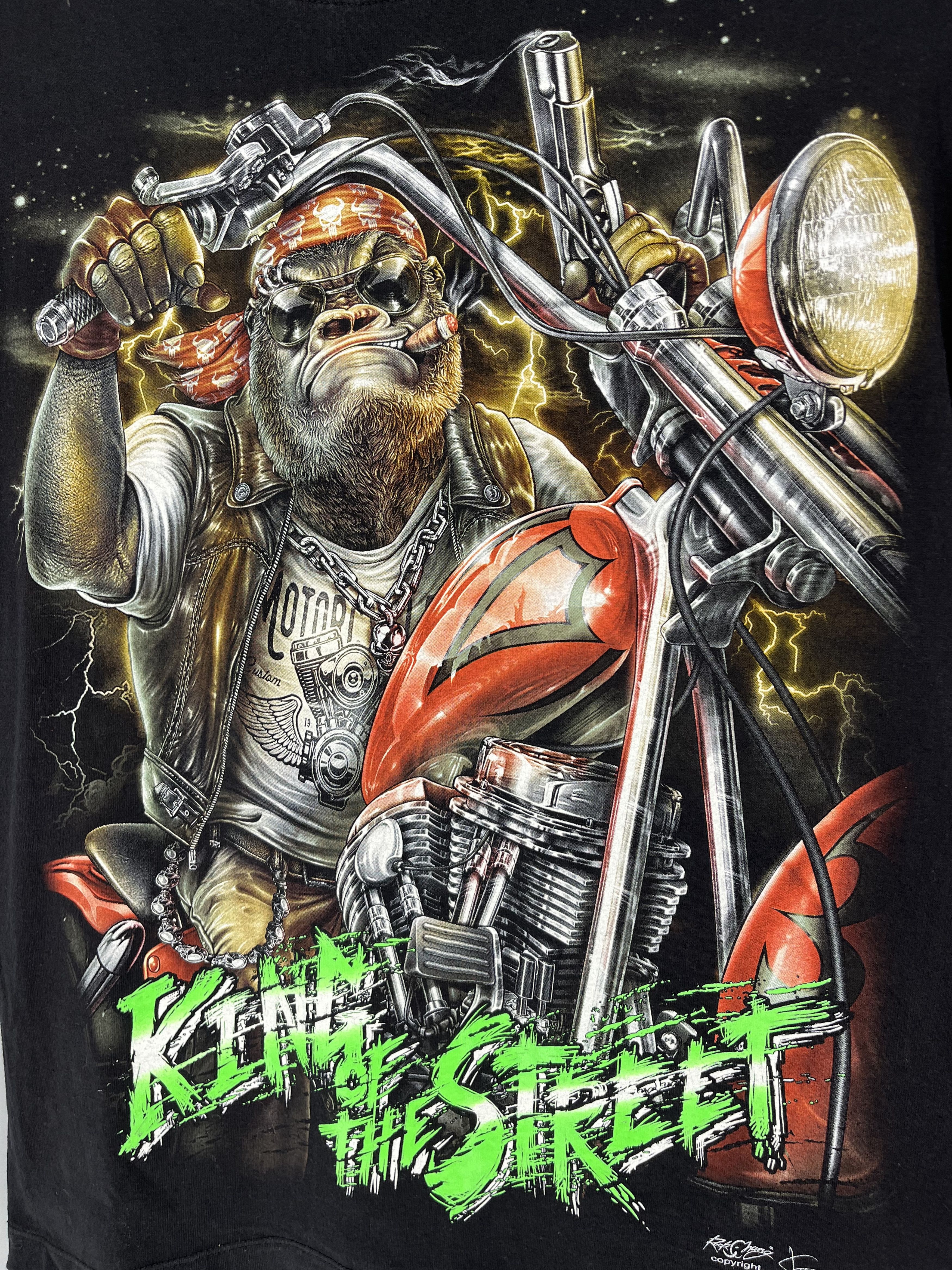 Band Tees tatto motif Hourglass SCULL T-Shirt biker streetwear SKULL Size US S / EU 44-46 / 1 - 4 Thumbnail