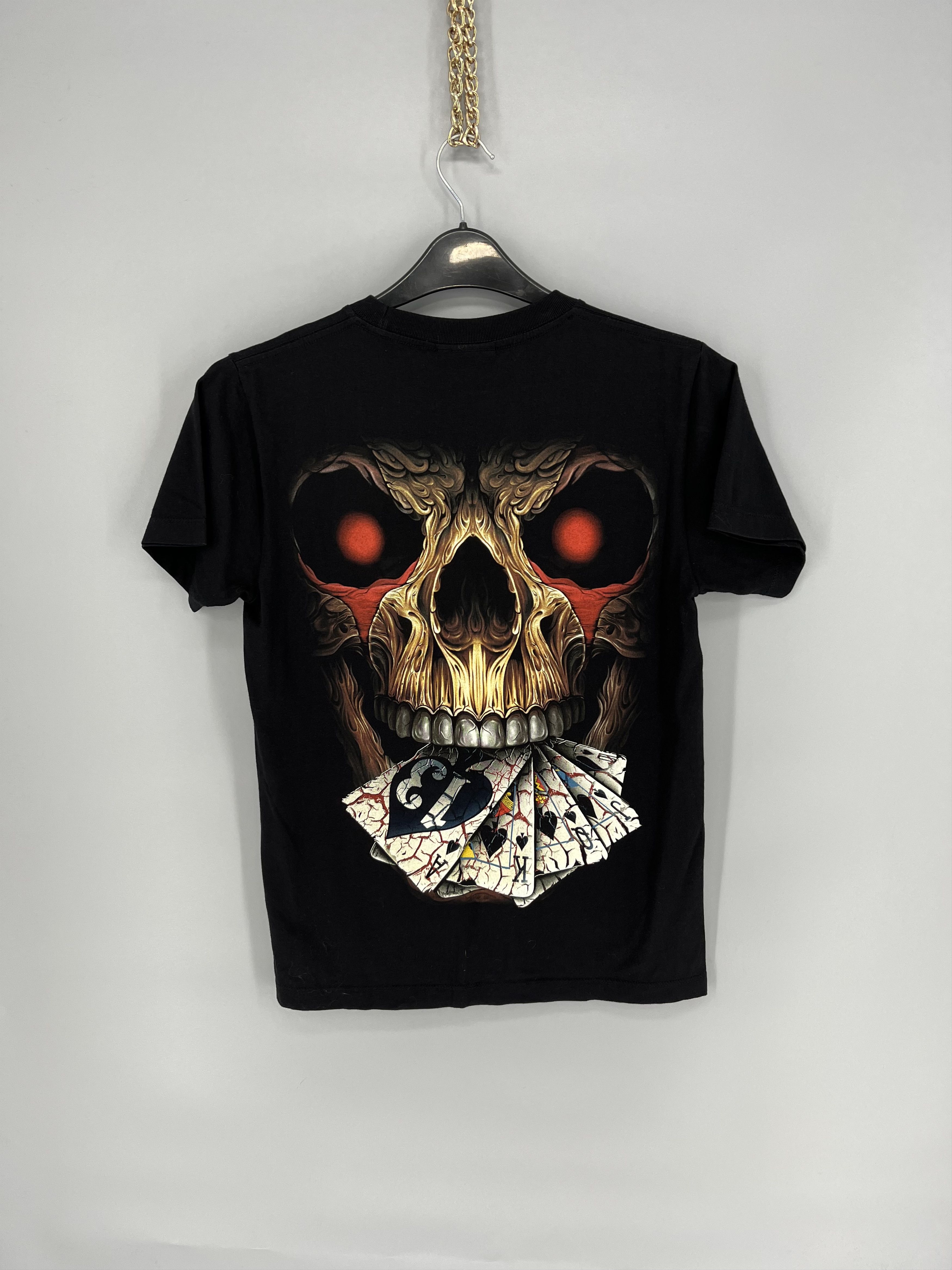 Band Tees Tatto Motif Hourglass SCULL T-Shirt Biker Streetwear SKULL Size US S / EU 44-46 / 1 - 7 Thumbnail