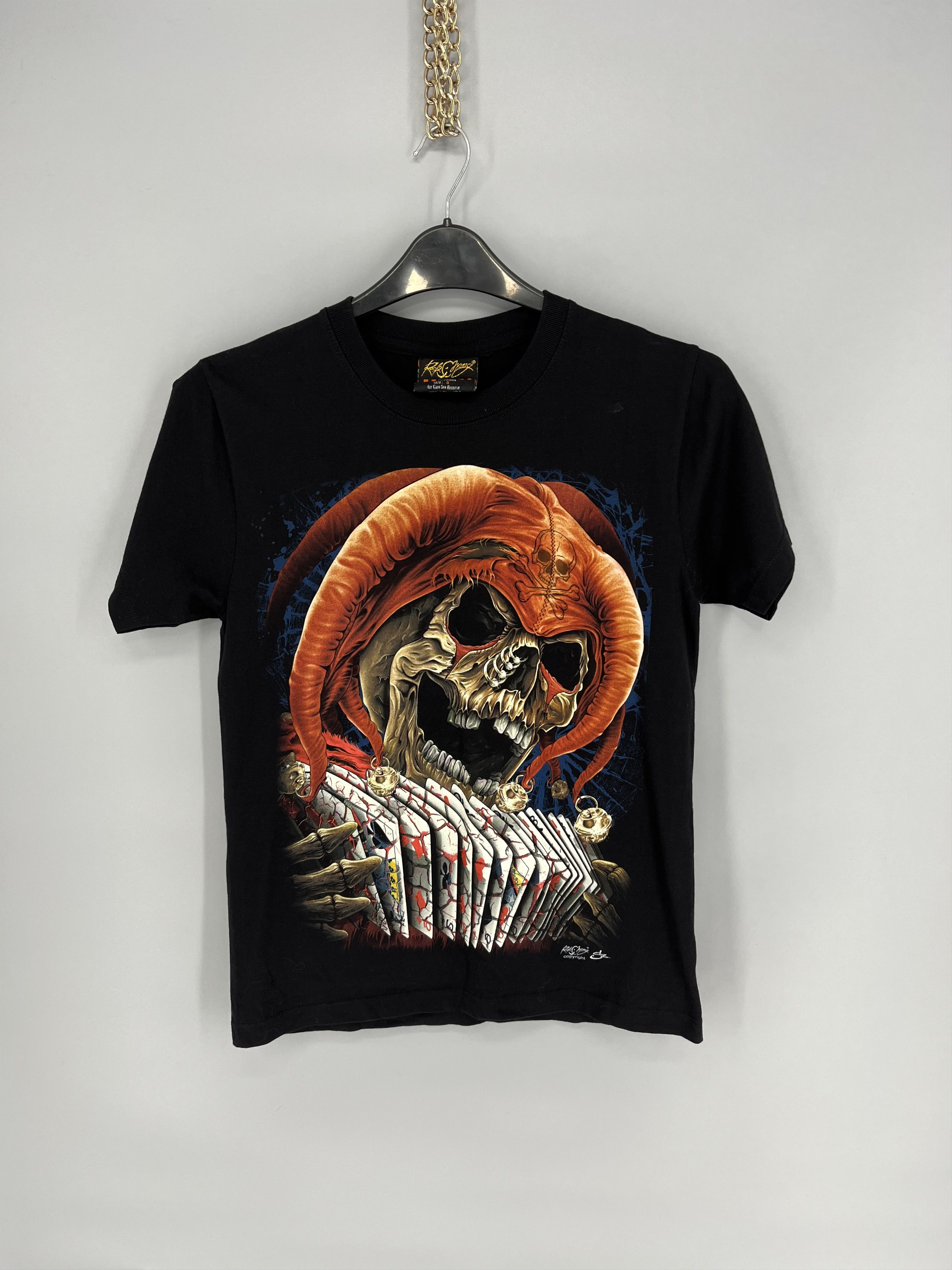 Band Tees Tatto Motif Hourglass SCULL T-Shirt Biker Streetwear SKULL Size US S / EU 44-46 / 1 - 1 Thumbnail