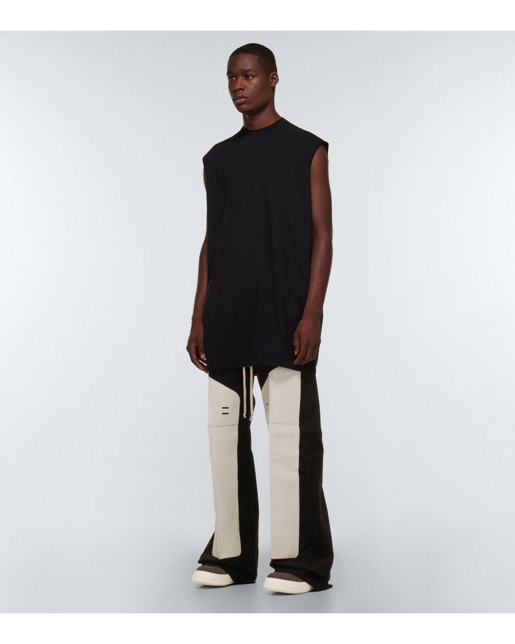 Rick Owens Rick Owens Geth Belas Leather Panel Pants | Grailed