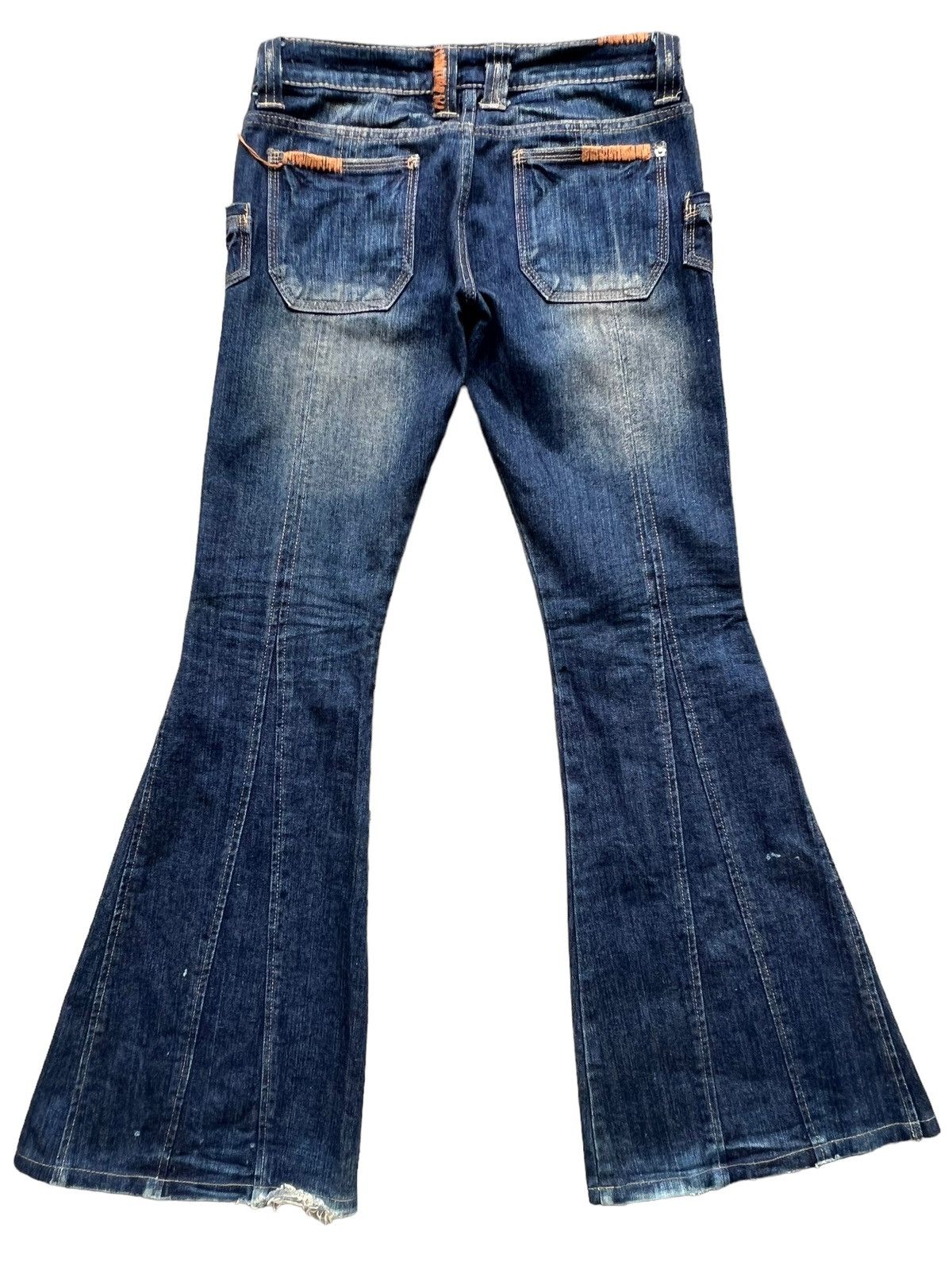 Japanese Brand 💥💥FLARE🔥🔥 Japanese Brand Sashiko Bootcut Denim Jeans 29x30.5 Size 29" - 3 Thumbnail