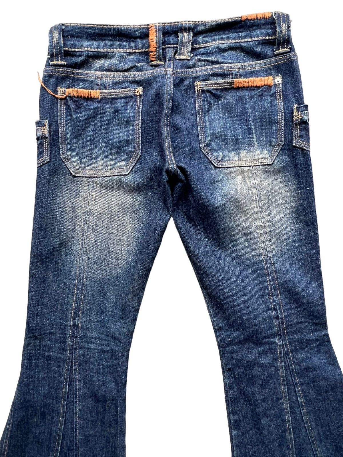 Japanese Brand 💥💥FLARE🔥🔥 Japanese Brand Sashiko Bootcut Denim Jeans 29x30.5 Size 29" - 5 Thumbnail