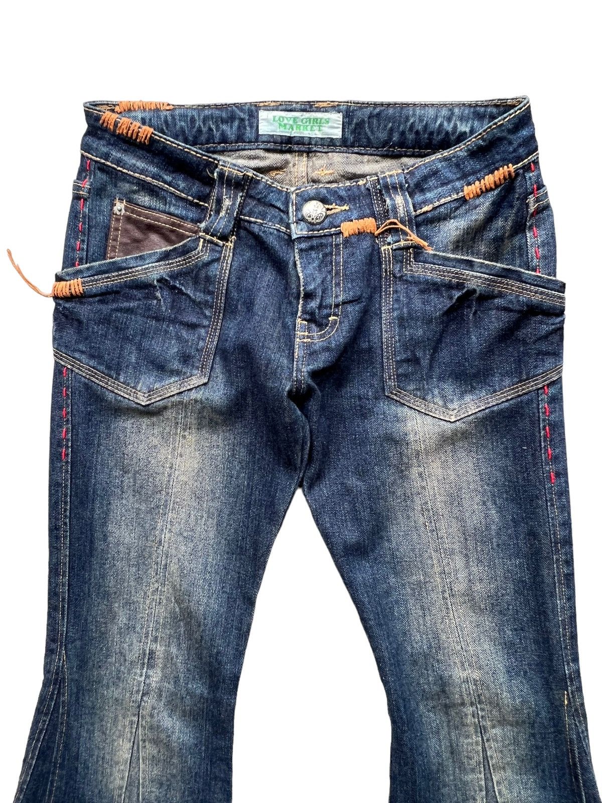 Japanese Brand 💥💥FLARE🔥🔥 Japanese Brand Sashiko Bootcut Denim Jeans 29x30.5 Size 29" - 4 Thumbnail