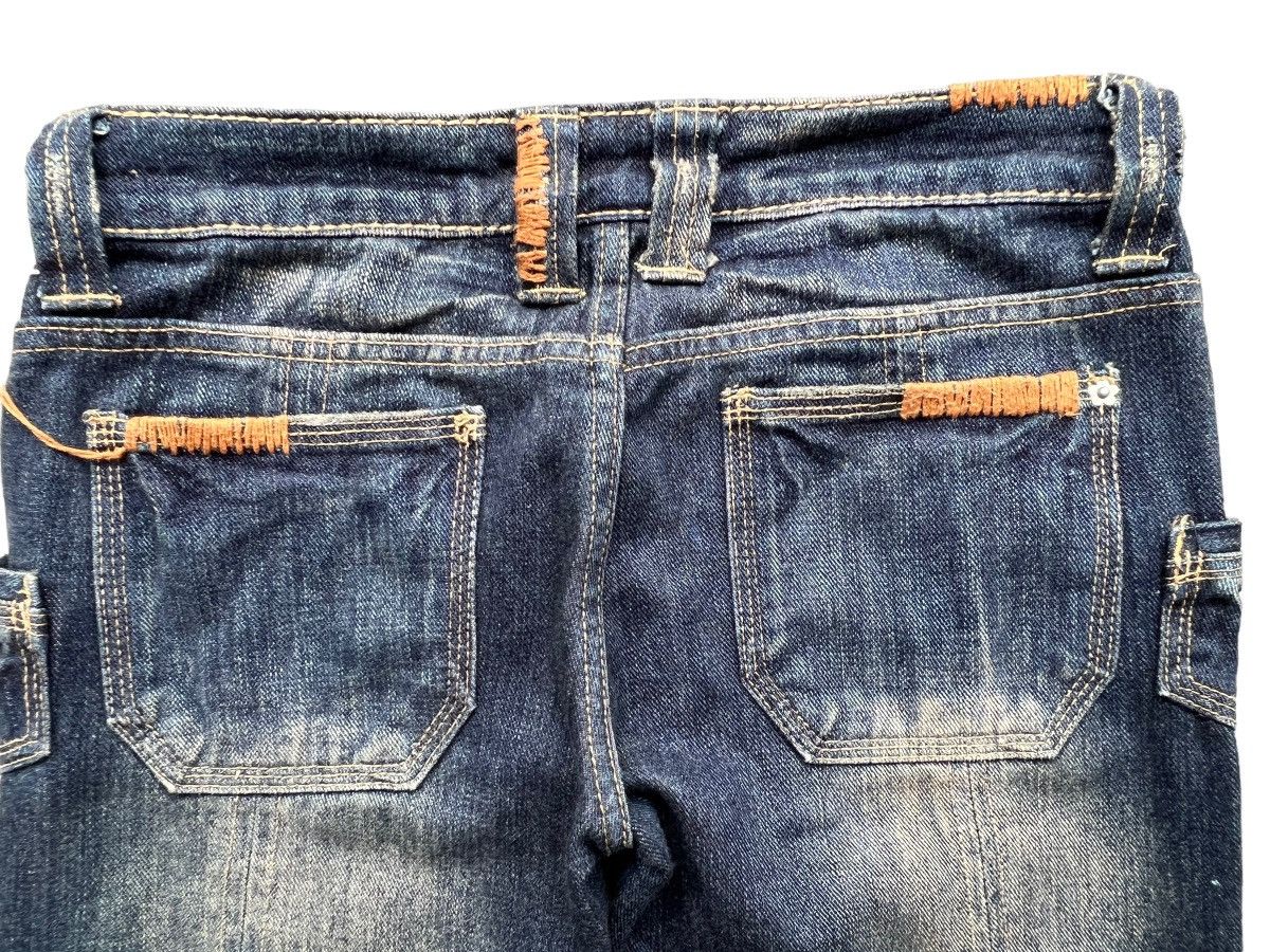 Japanese Brand 💥💥FLARE🔥🔥 Japanese Brand Sashiko Bootcut Denim Jeans 29x30.5 Size 29" - 7 Thumbnail