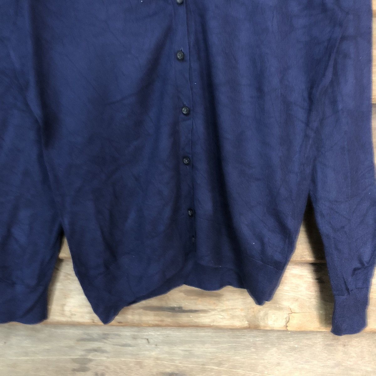 Japanese Brand Uniqlo Dark Blue Cardigan #7288 Size M / US 6-8 / IT 42-44 - 6 Thumbnail