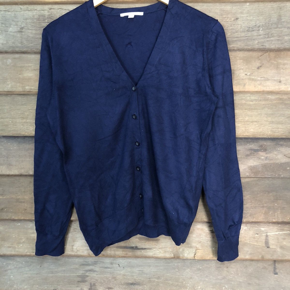 Japanese Brand Uniqlo Dark Blue Cardigan #7288 Size M / US 6-8 / IT 42-44 - 3 Thumbnail