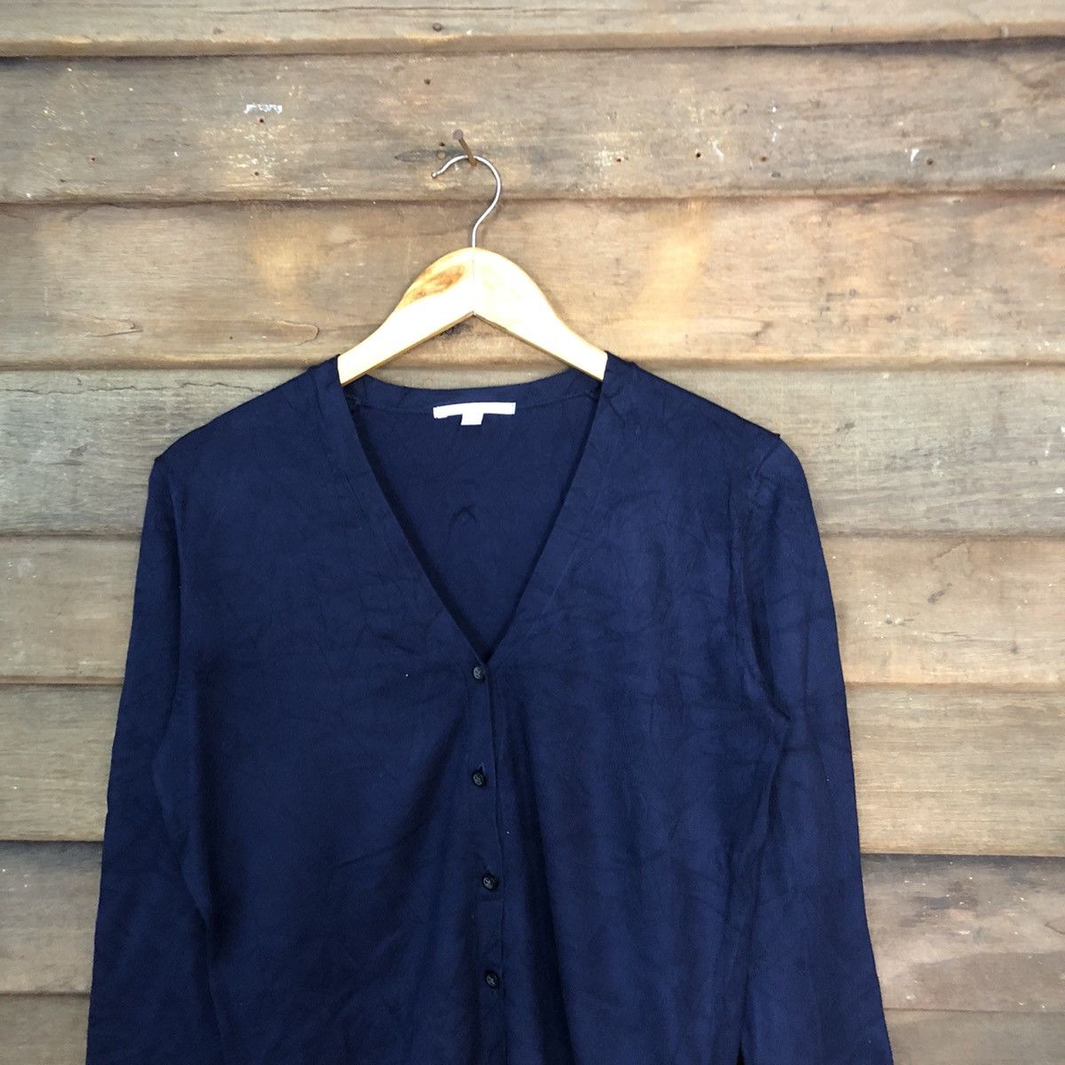 Japanese Brand Uniqlo Dark Blue Cardigan #7288 Size M / US 6-8 / IT 42-44 - 2 Thumbnail