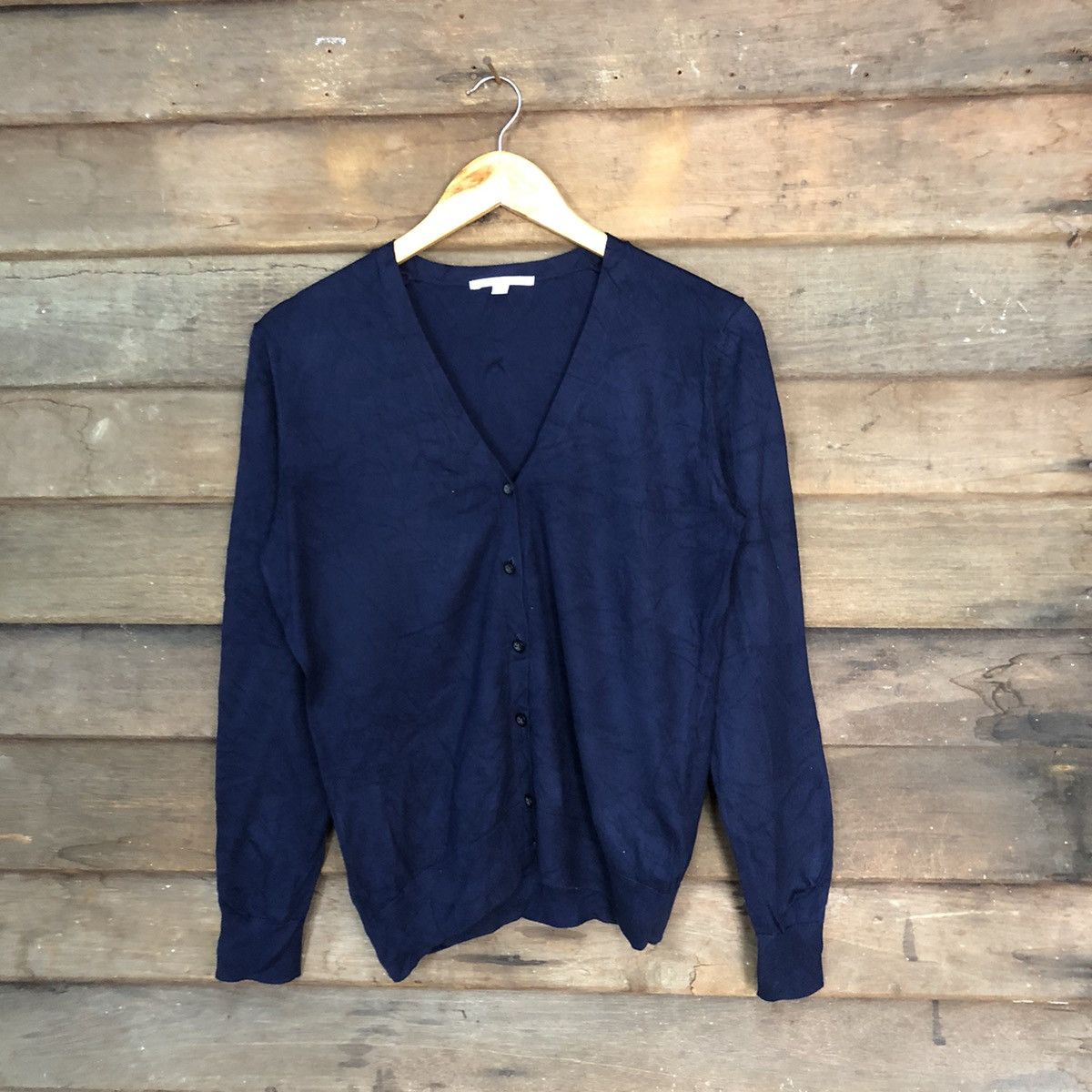 Japanese Brand Uniqlo Dark Blue Cardigan #7288 Size M / US 6-8 / IT 42-44 - 1 Thumbnail