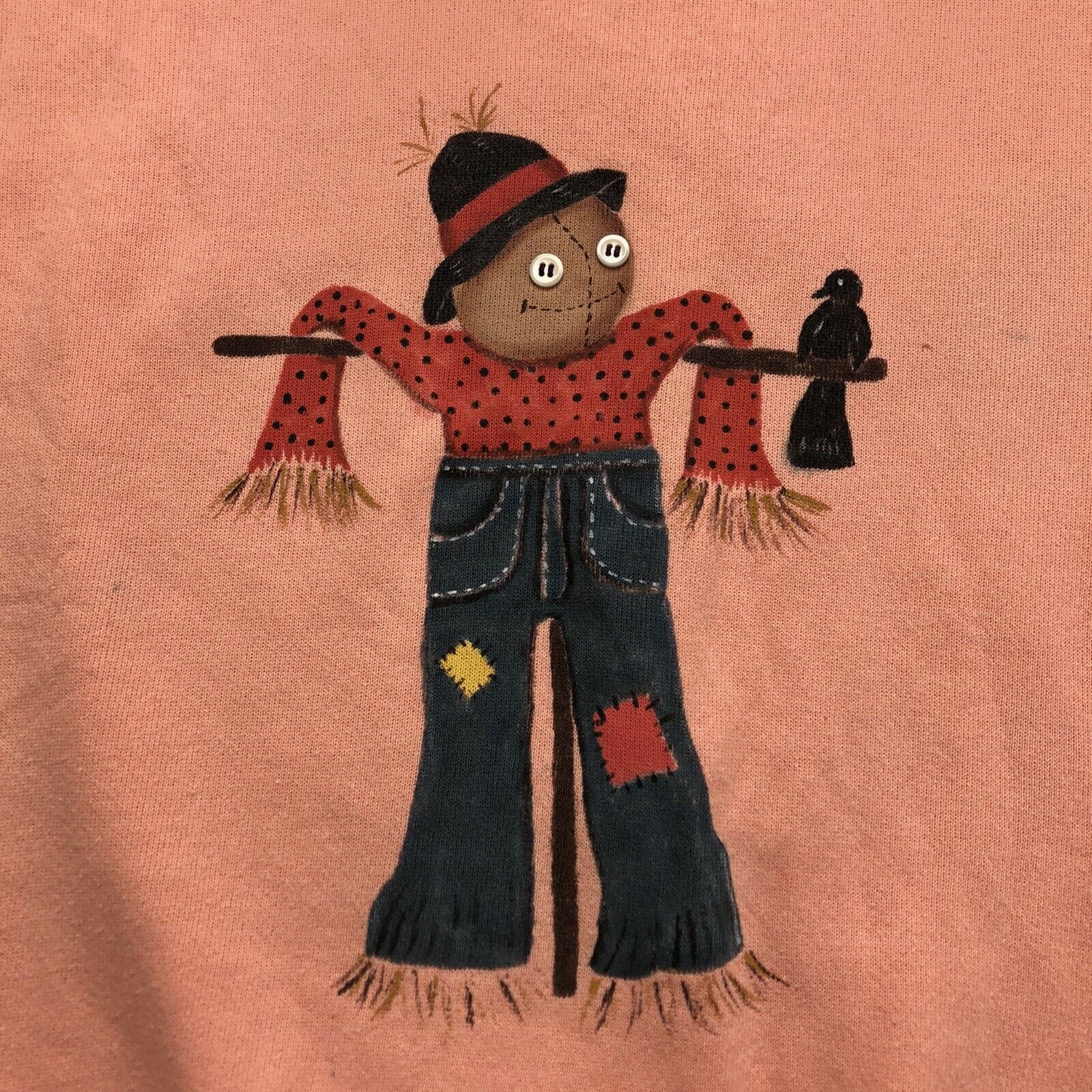 Hanes × Vintage Vintage 80s Halloween Fall Scarecrow Sweatshirt Made In USA Size US S / EU 44-46 / 1 - 2 Thumbnail