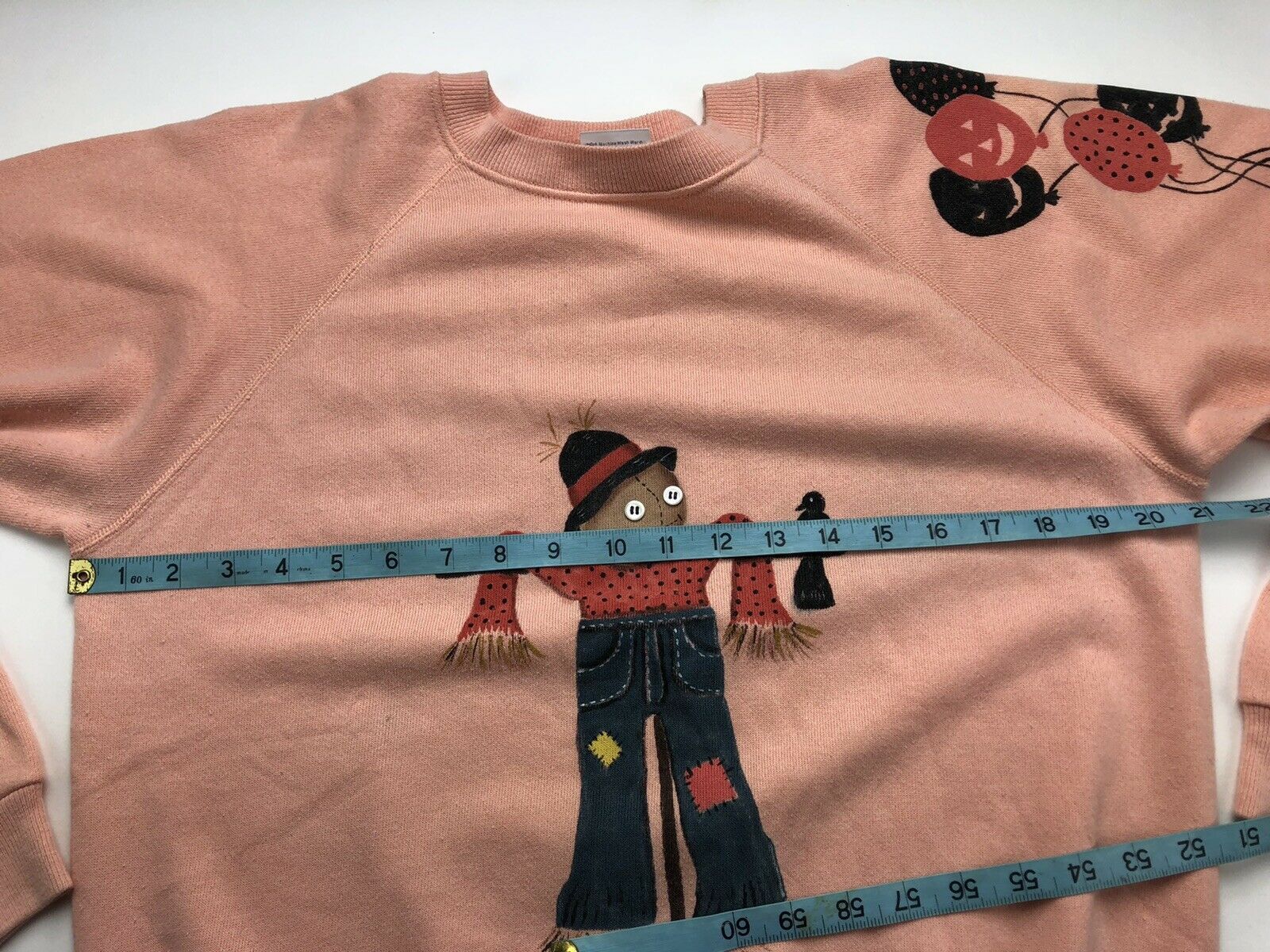 Hanes × Vintage Vintage 80s Halloween Fall Scarecrow Sweatshirt Made In USA Size US S / EU 44-46 / 1 - 7 Thumbnail