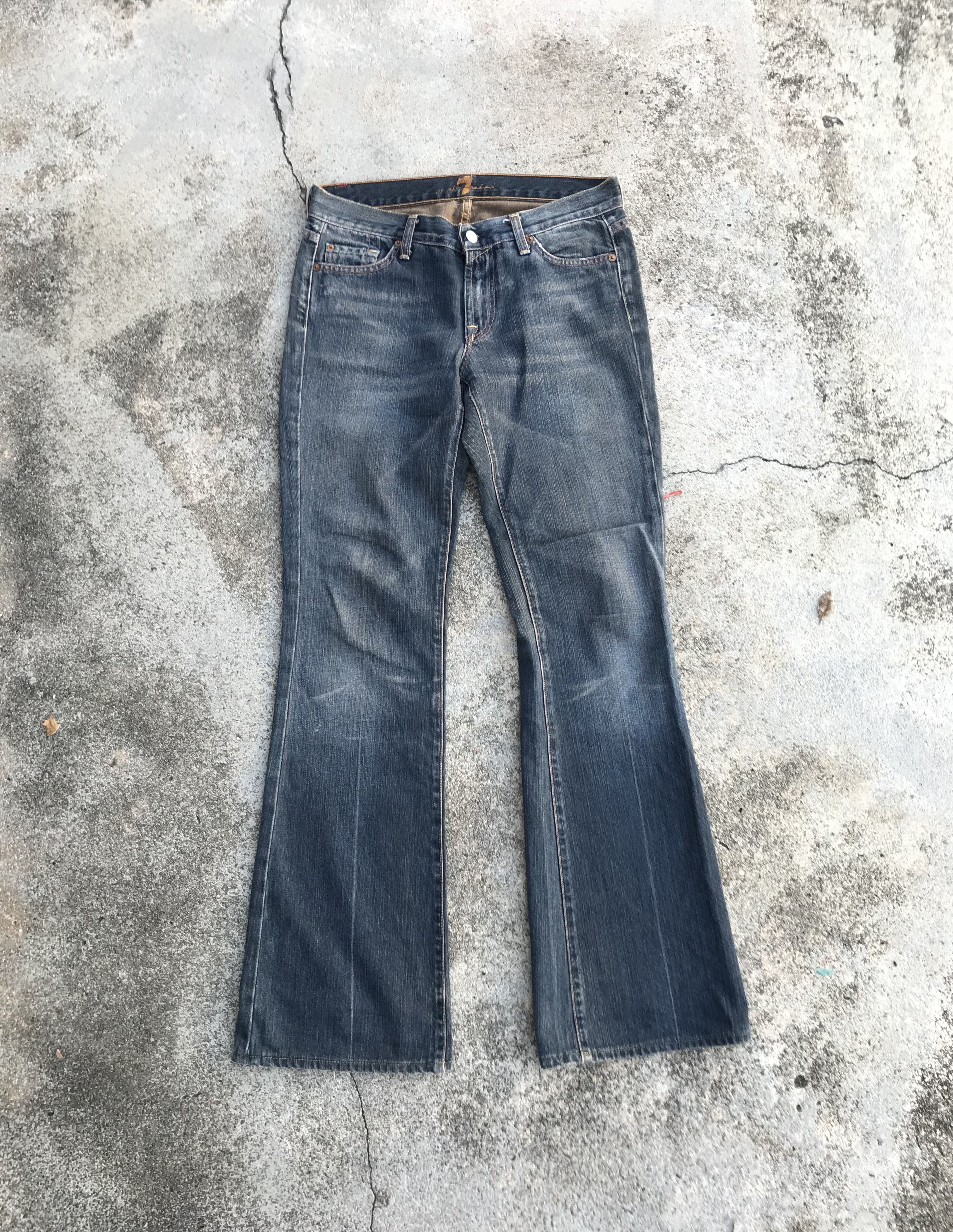 image of 7 For All Mankind x If Six Was Nine Vintage Seven All Mankind Wide Leg Denim in Blue (Size 32)