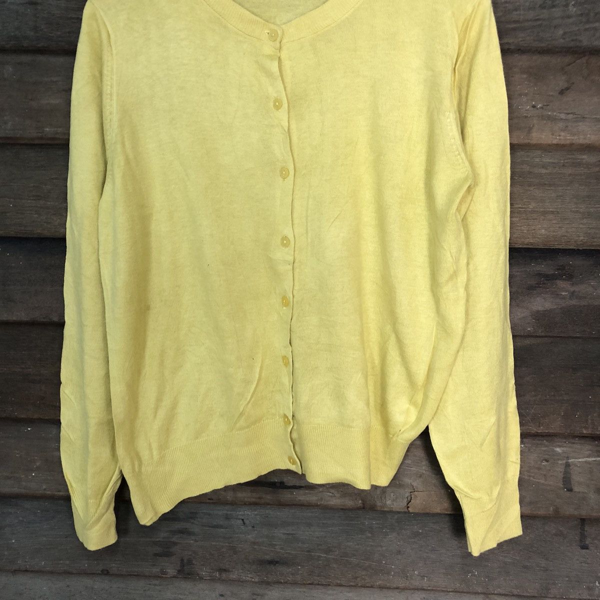 GU GU Yellow vintage knitwear Cardigans #7237 Size L / US 10 / IT 46 - 3 Thumbnail