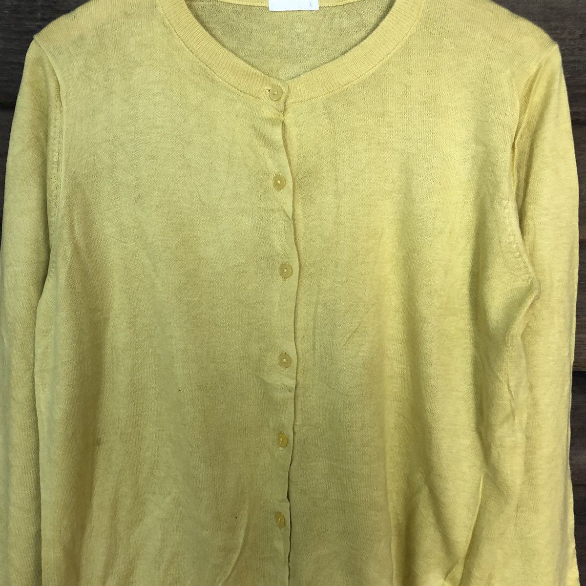 GU GU Yellow vintage knitwear Cardigans #7237 Size L / US 10 / IT 46 - 5 Thumbnail