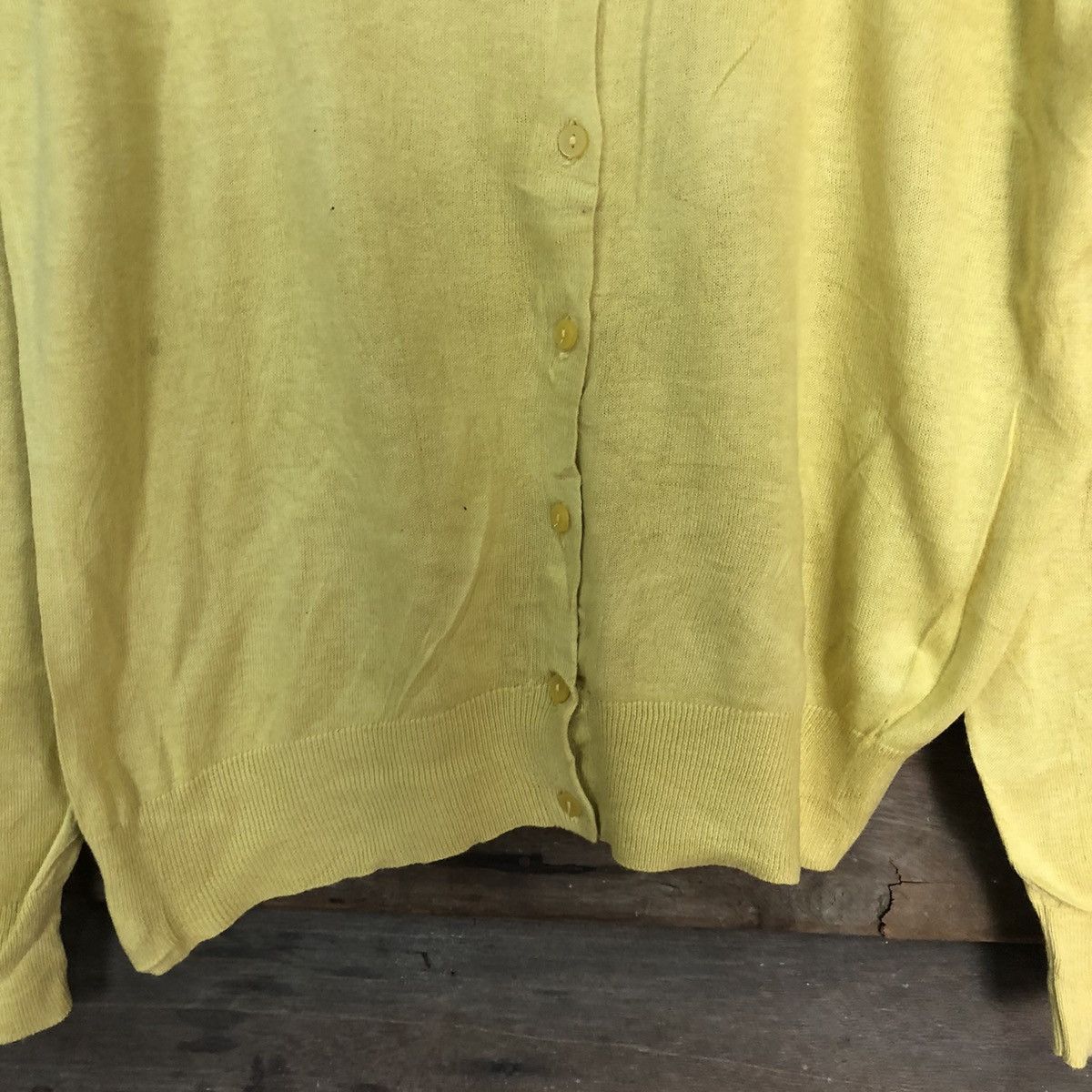 GU GU Yellow vintage knitwear Cardigans #7237 Size L / US 10 / IT 46 - 6 Thumbnail