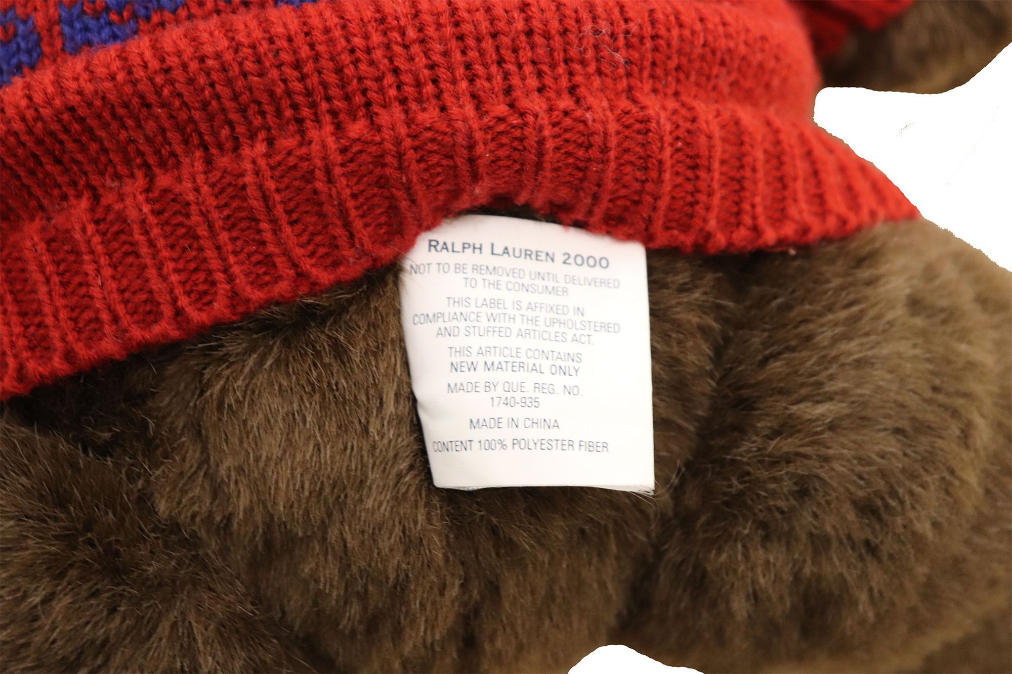 Polo Ralph Lauren Polo Ralph Lauren 2000 Bear Plush Red Knit Stuffed Size ONE SIZE - 6 Thumbnail