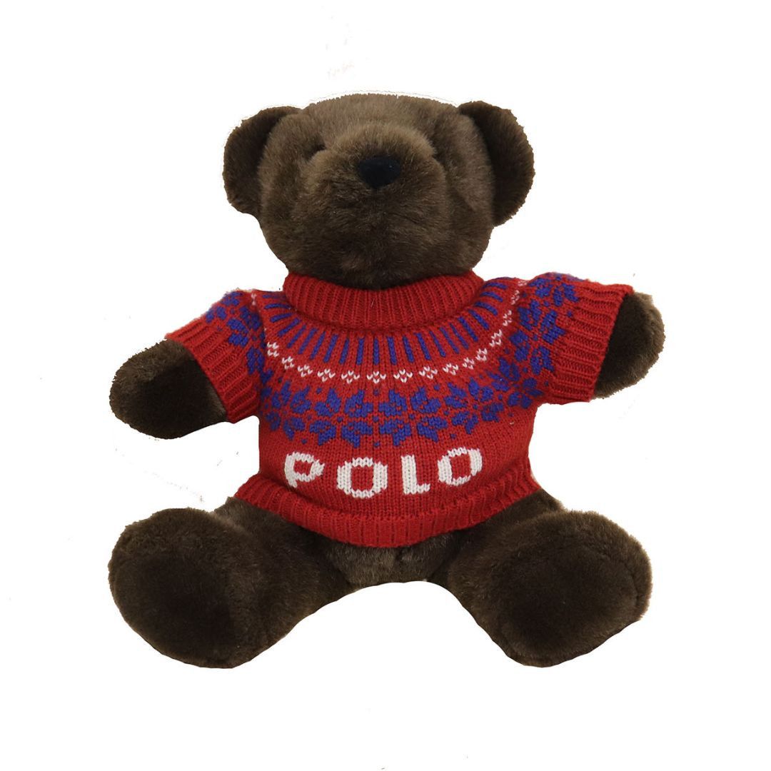 Polo Ralph Lauren Polo Ralph Lauren 2000 Bear Plush Red Knit Stuffed Size ONE SIZE - 1 Thumbnail