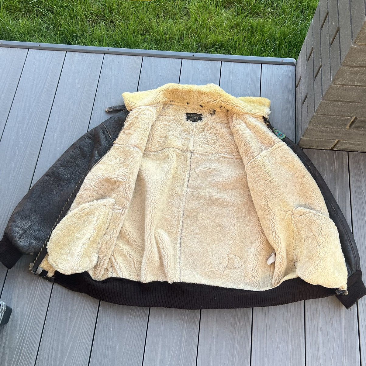 Vintage Vintage B-6 USAAF Military Shearling Sheepskin Flight Jacket Size US L / EU 52-54 / 3 - 17 Thumbnail