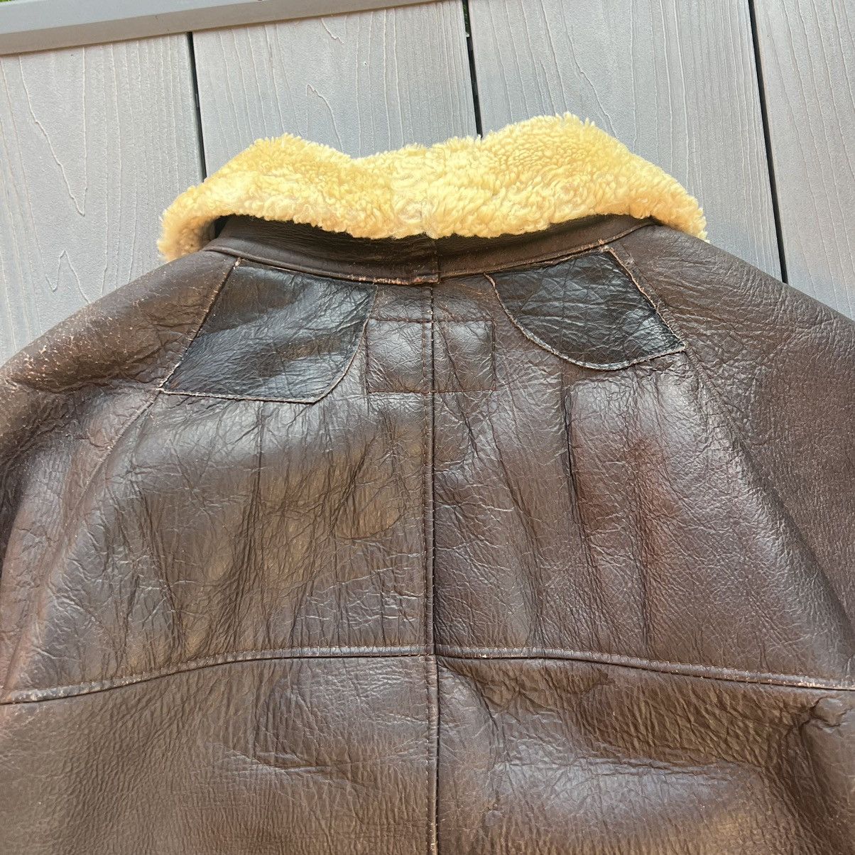 Vintage Vintage B-6 USAAF Military Shearling Sheepskin Flight Jacket Size US L / EU 52-54 / 3 - 14 Thumbnail