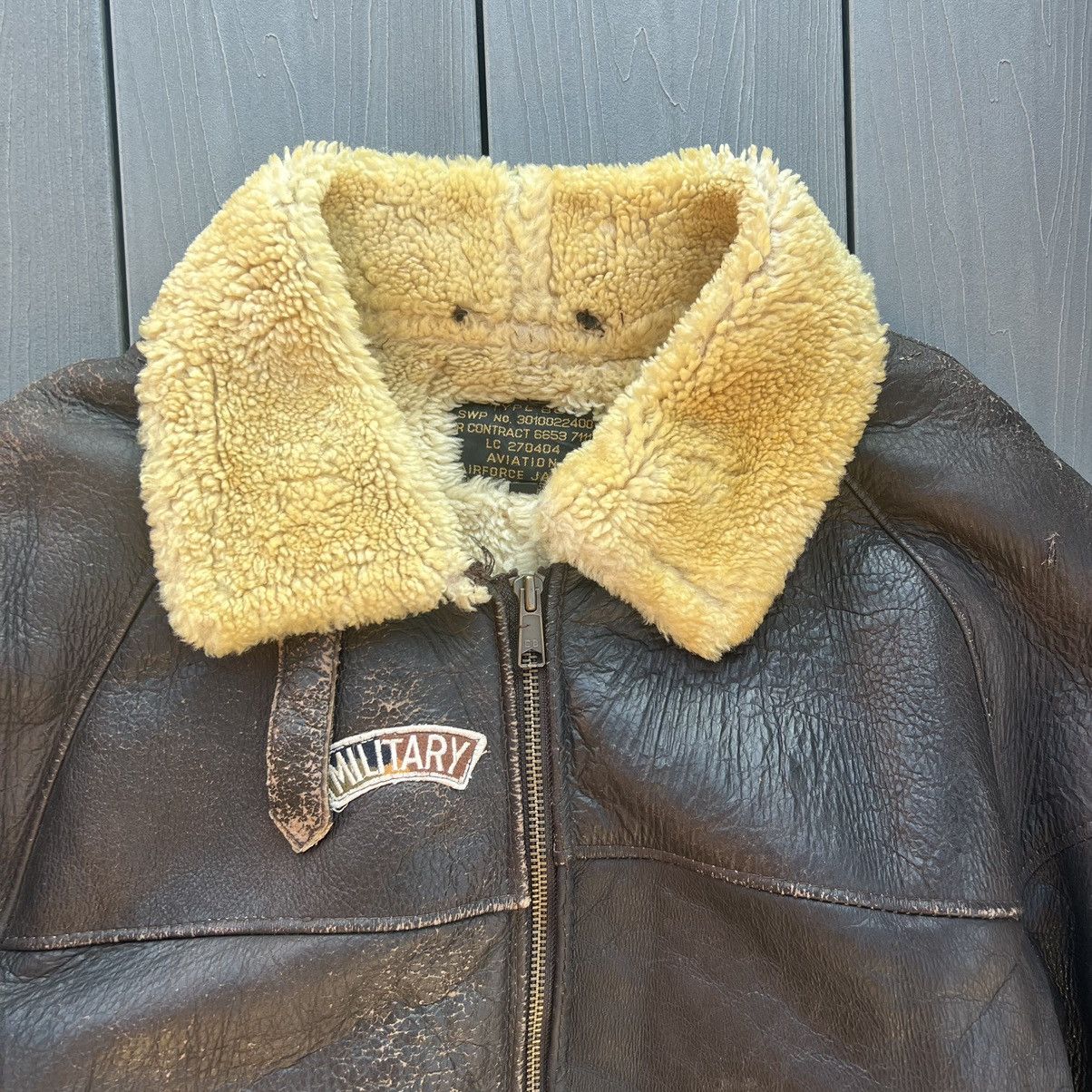 Vintage Vintage B-6 USAAF Military Shearling Sheepskin Flight Jacket Size US L / EU 52-54 / 3 - 3 Thumbnail