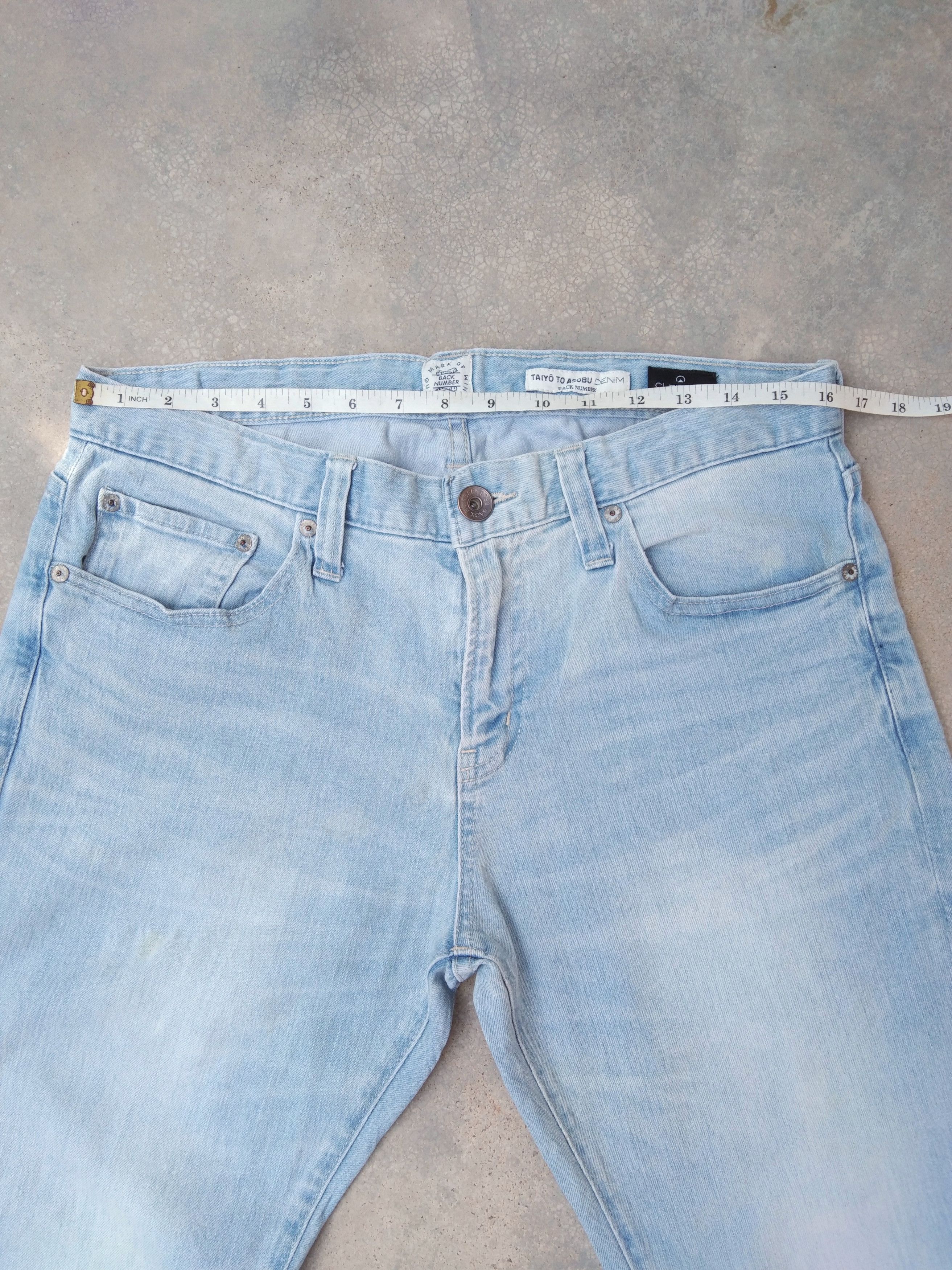 Japanese Brand Vintage Back Number Faded Blue Jeans 32x31 Size US 32 / EU 48 - 3 Thumbnail
