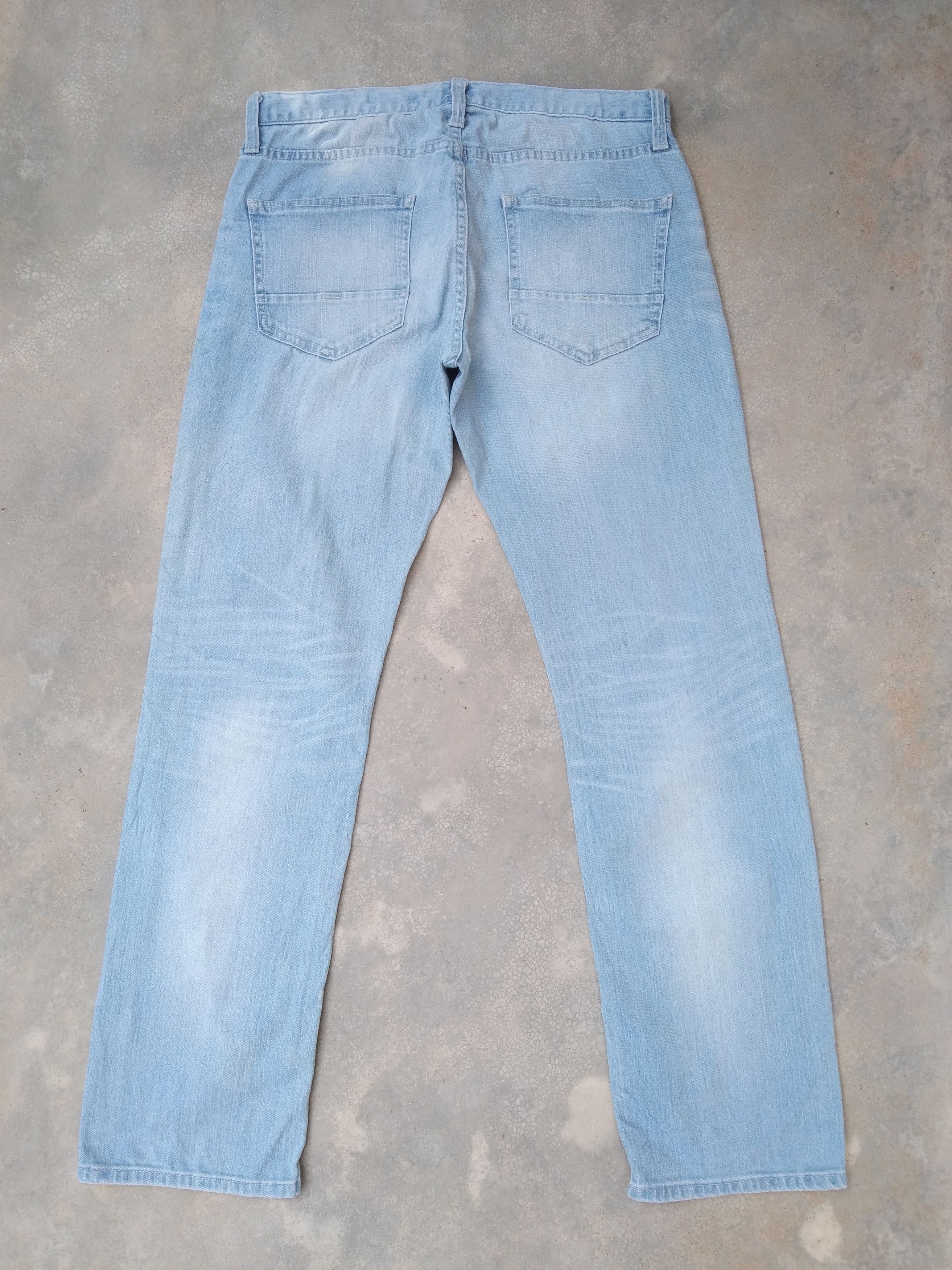 Japanese Brand Vintage Back Number Faded Blue Jeans 32x31 Size US 32 / EU 48 - 2 Thumbnail