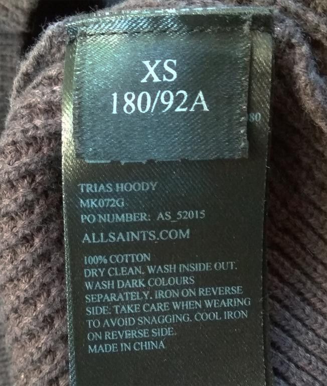 Allsaints AllSaints Trias Knit Cotton Hoody Size US XS / EU 42 / 0 - 9 Thumbnail