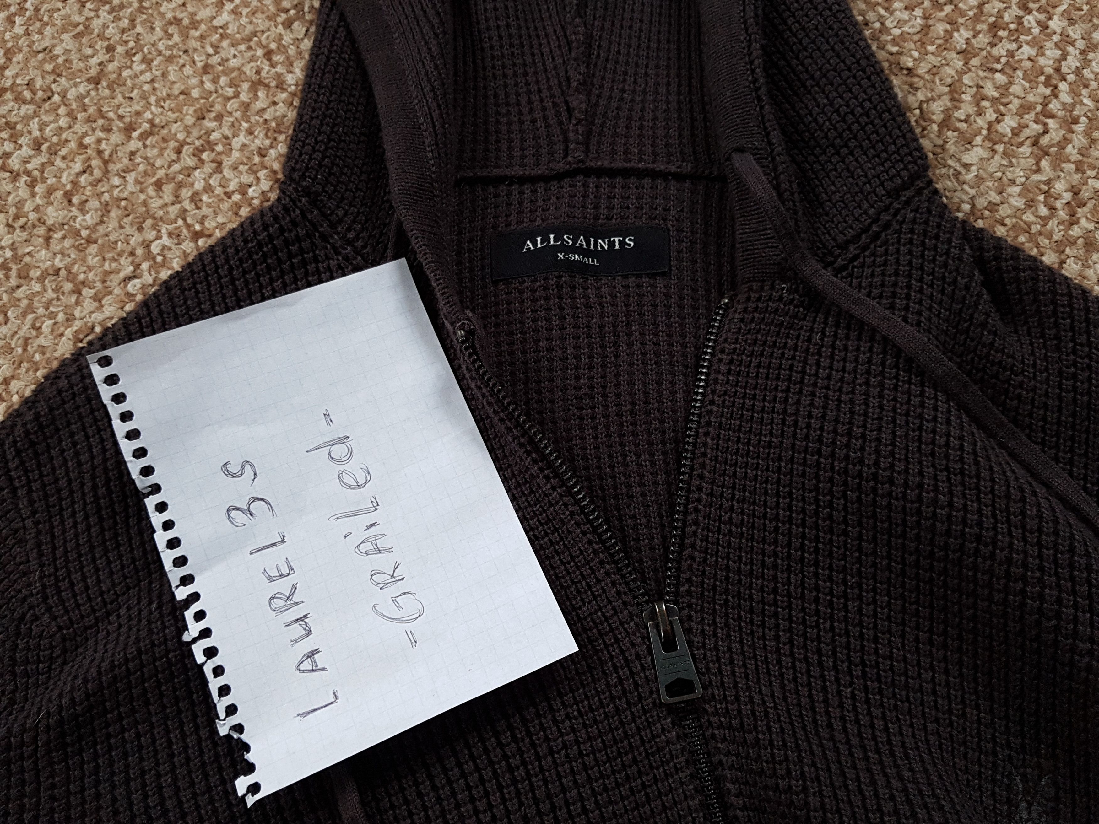 Allsaints AllSaints Trias Knit Cotton Hoody Size US XS / EU 42 / 0 - 4 Thumbnail
