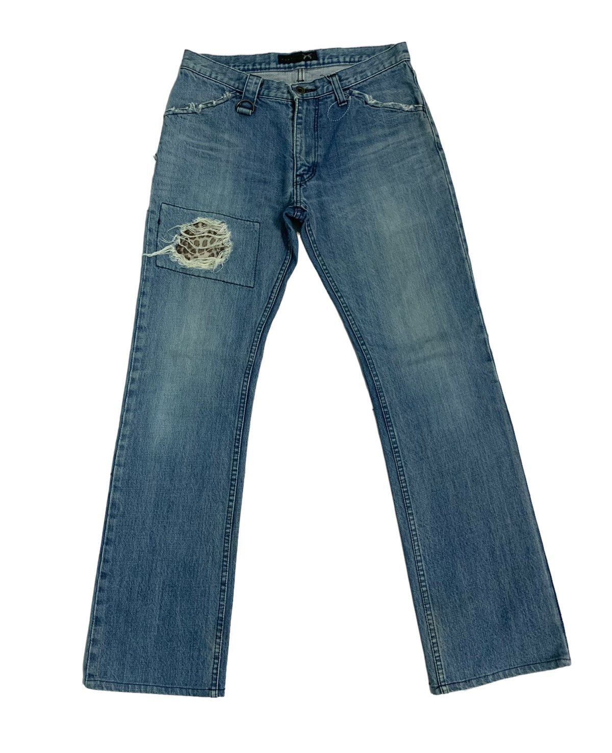 Roar Vintage Roar 2 Guns Distressed Flare Jeans Size US 29 - 2 Thumbnail