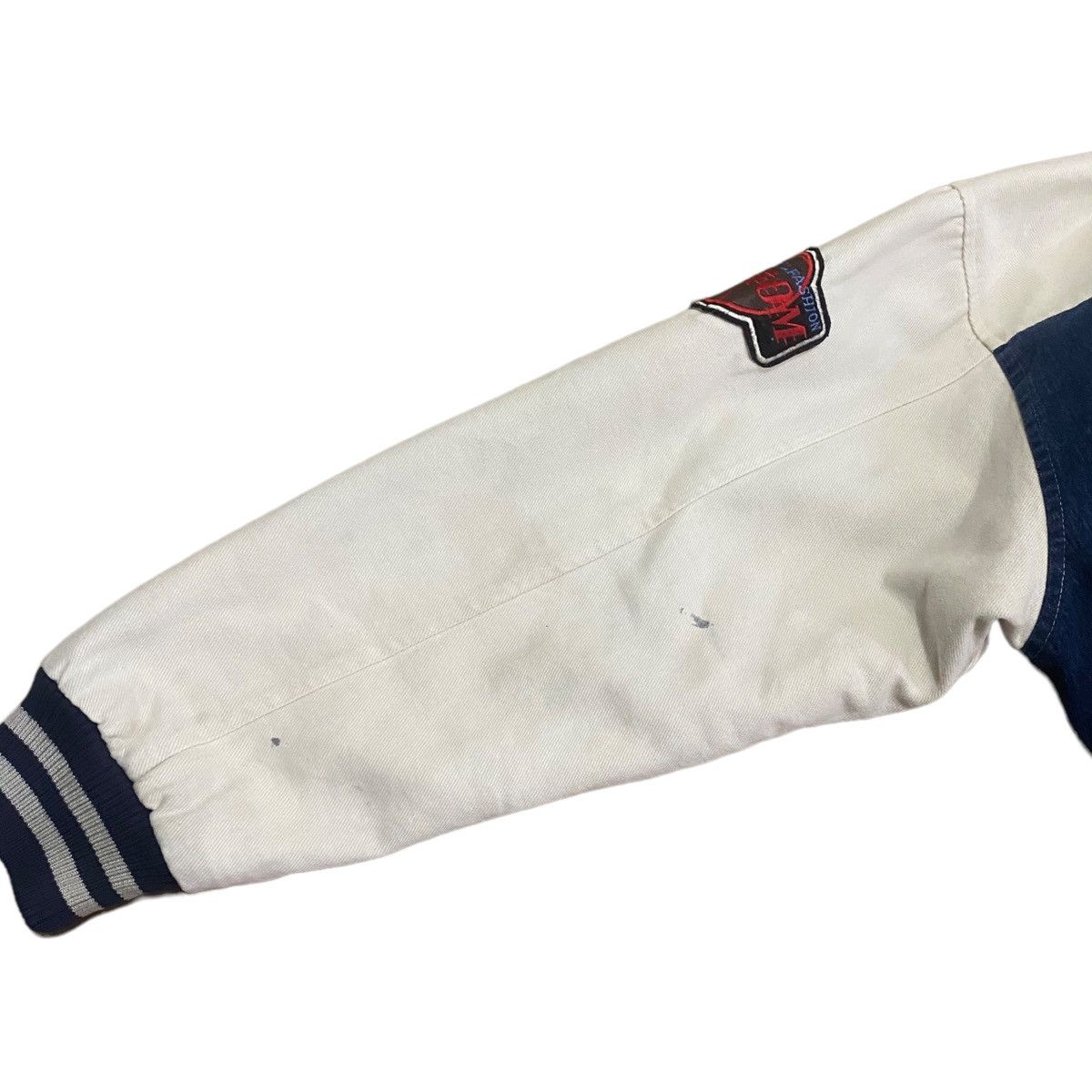 Japanese Brand × Vintage Vintage Big Tom Big Logo Varsity Jacket Denim Baggy Style Size US XL / EU 56 / 4 - 18 Thumbnail