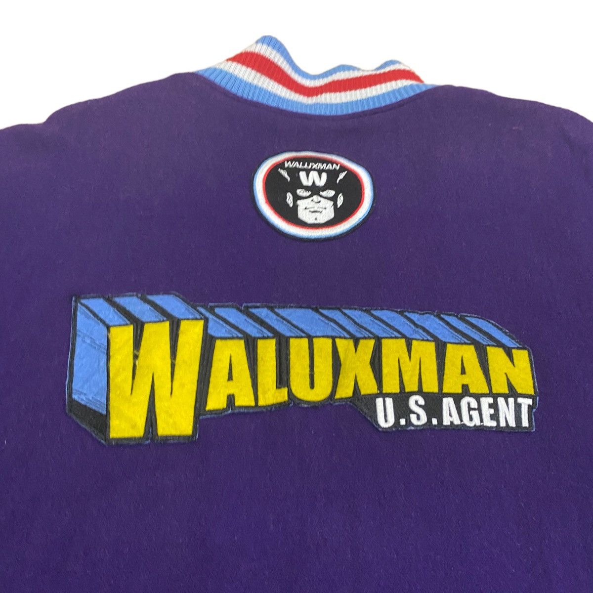 Japanese Brand Vintage Walux Back Hit Button Up Varsity Jacket Size US L / EU 52-54 / 3 - 14 Thumbnail