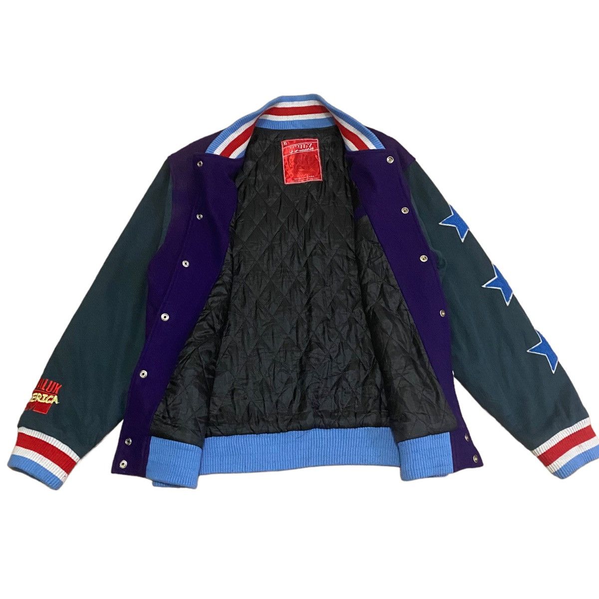 Japanese Brand Vintage Walux Back Hit Button Up Varsity Jacket Size US L / EU 52-54 / 3 - 10 Thumbnail