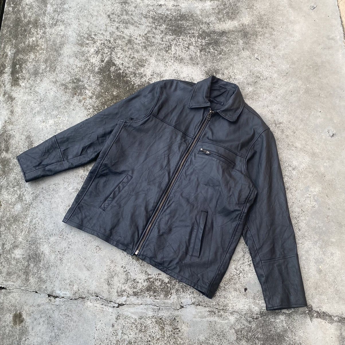 Genuine Leather Vintage Harry Klaider Zip Up Leather Jacket Size US L / EU 52-54 / 3 - 1 Thumbnail