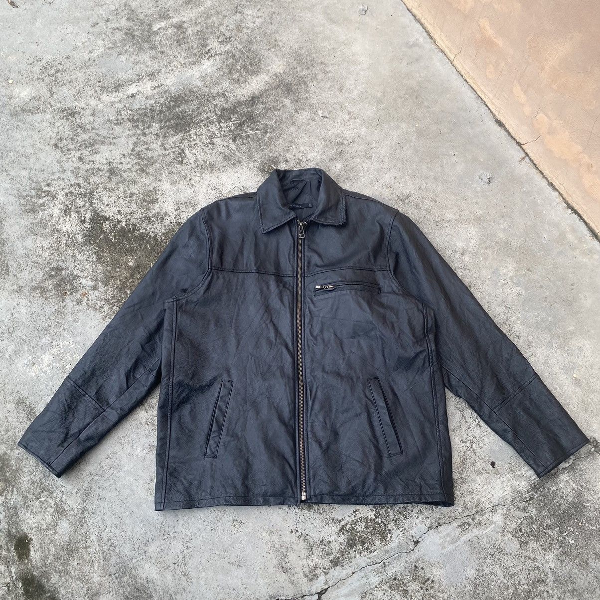 Genuine Leather Vintage Harry Klaider Zip Up Leather Jacket Size US L / EU 52-54 / 3 - 4 Thumbnail