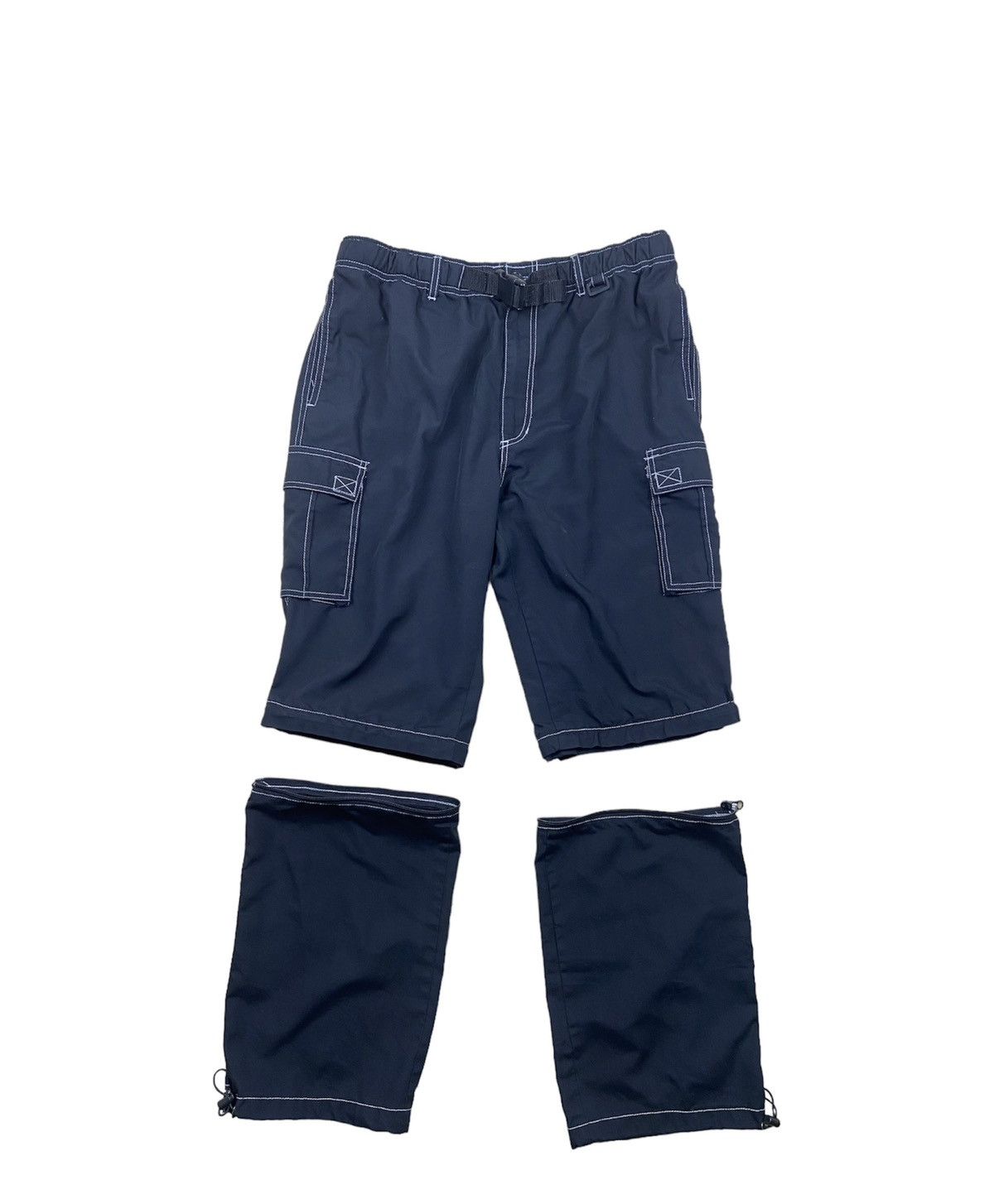 14th Addiction × Japanese Brand × KMRii Vintage 90’s White Line Leg Removal Cargo Light Pants Size US 34 / EU 50 - 1 Thumbnail
