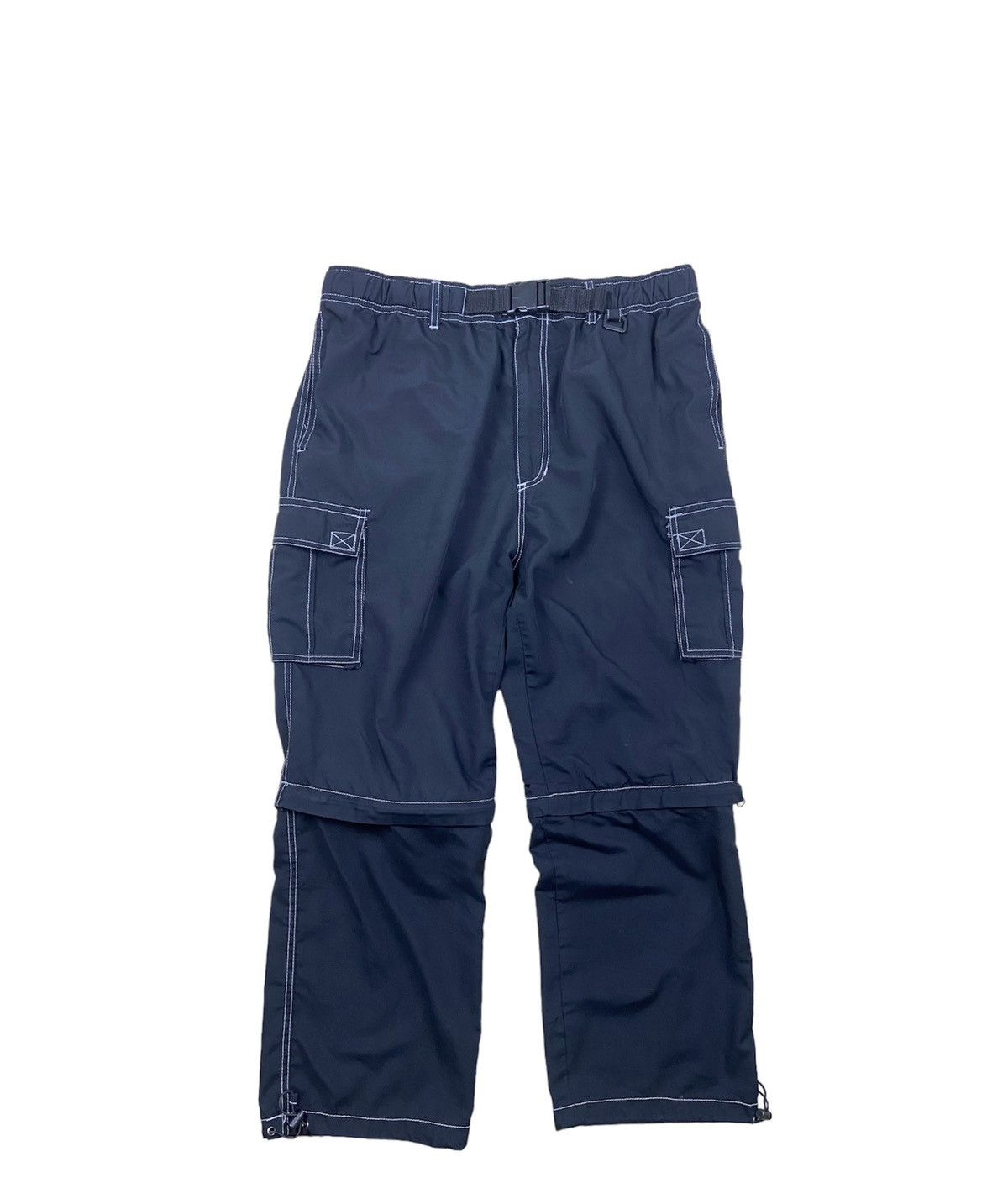 14th Addiction × Japanese Brand × KMRii Vintage 90’s White Line Leg Removal Cargo Light Pants Size US 34 / EU 50 - 2 Thumbnail