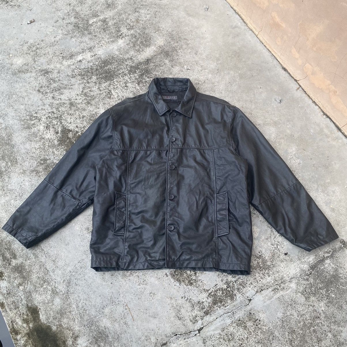 Genuine Leather Vintage Reserve Button Up Genuine Leather Jacket Size US XL / EU 56 / 4 - 4 Thumbnail