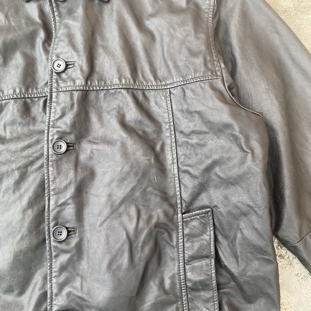 Genuine Leather Vintage Reserve Button Up Genuine Leather Jacket Size US XL / EU 56 / 4 - 11 Thumbnail