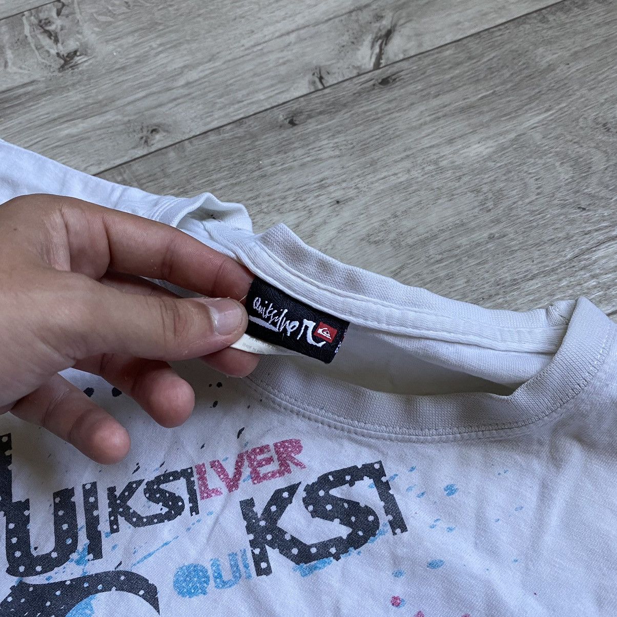 Quiksilver QUIKSILVER Y2K SURF STYLE WHITE T SHIRT Size US L / EU 52-54 / 3 - 5 Thumbnail