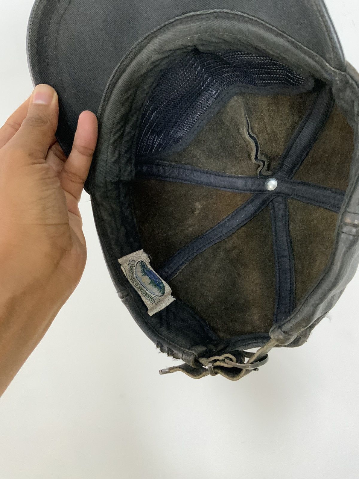 Genuine Leather Vintage Polaris Embroidery Leather hat by Canadian Outdoor Size ONE SIZE - 10 Thumbnail