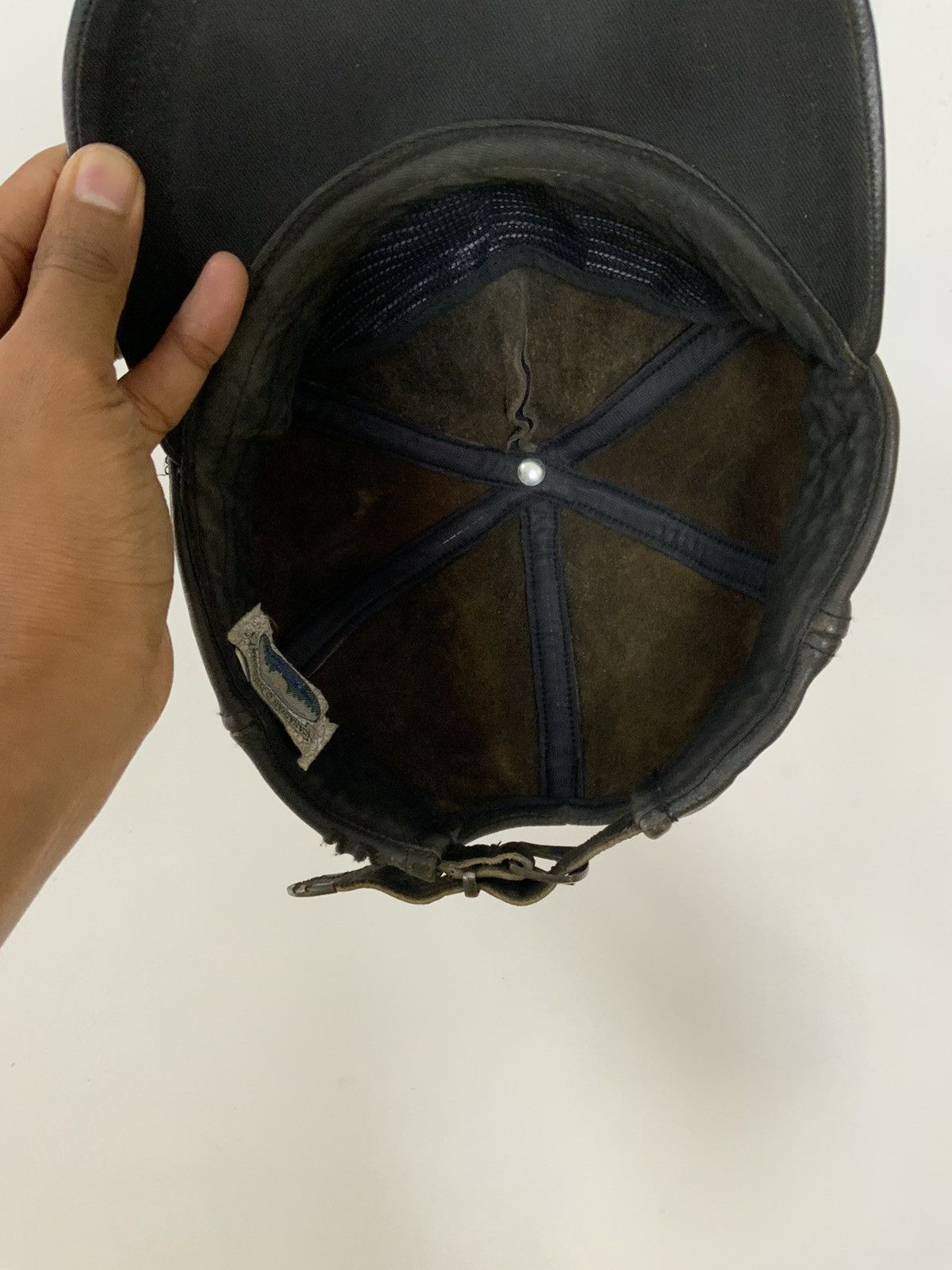 Genuine Leather Vintage Polaris Embroidery Leather hat by Canadian Outdoor Size ONE SIZE - 9 Thumbnail
