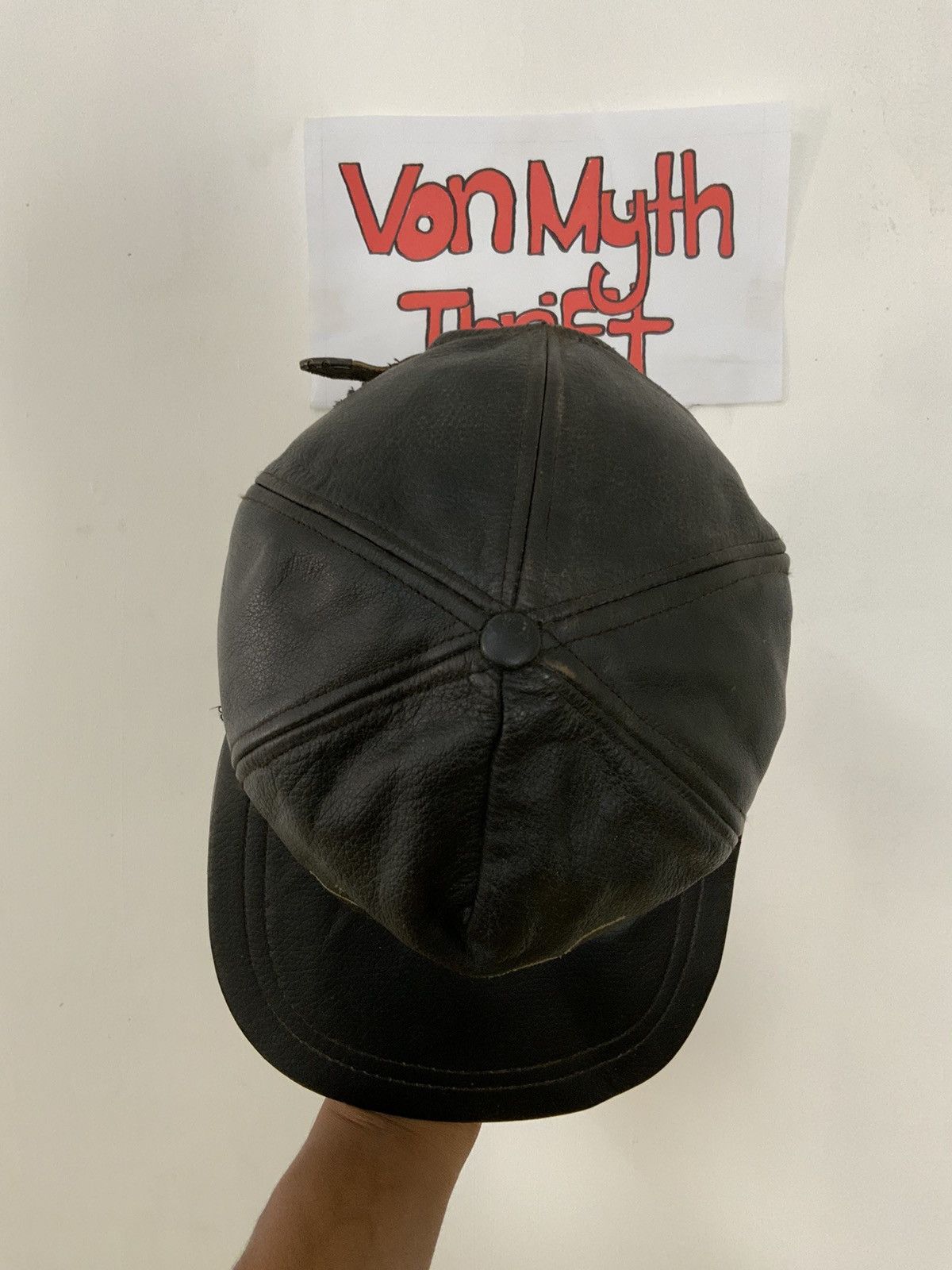 Genuine Leather Vintage Polaris Embroidery Leather hat by Canadian Outdoor Size ONE SIZE - 6 Thumbnail